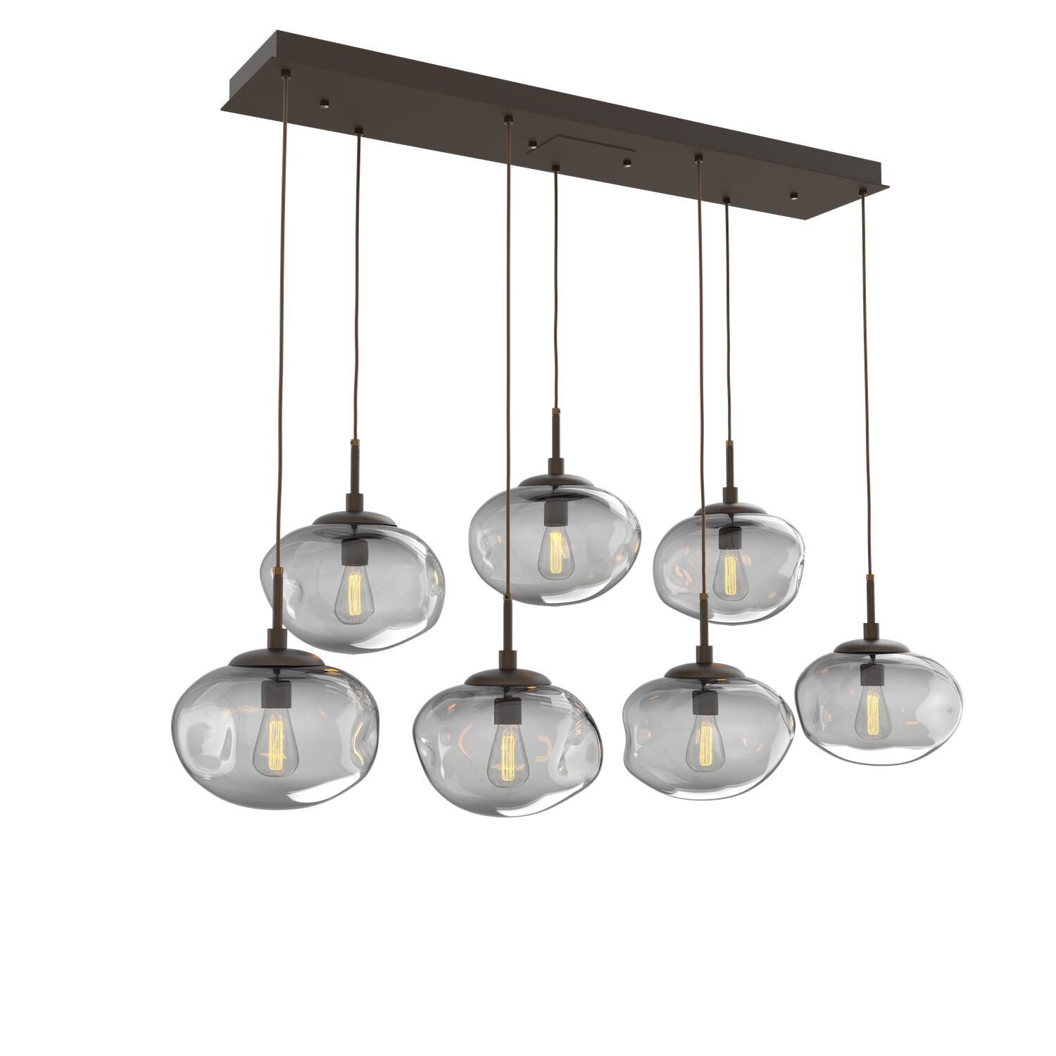 Levi Wilson Nebula 50 Inch 7 Light Linear Suspension Light by Hammerton Studio