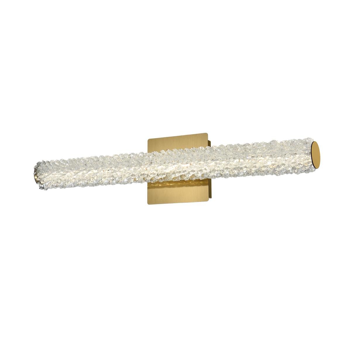 Shown in Satin Gold finish and Clear Royal Cut crystal