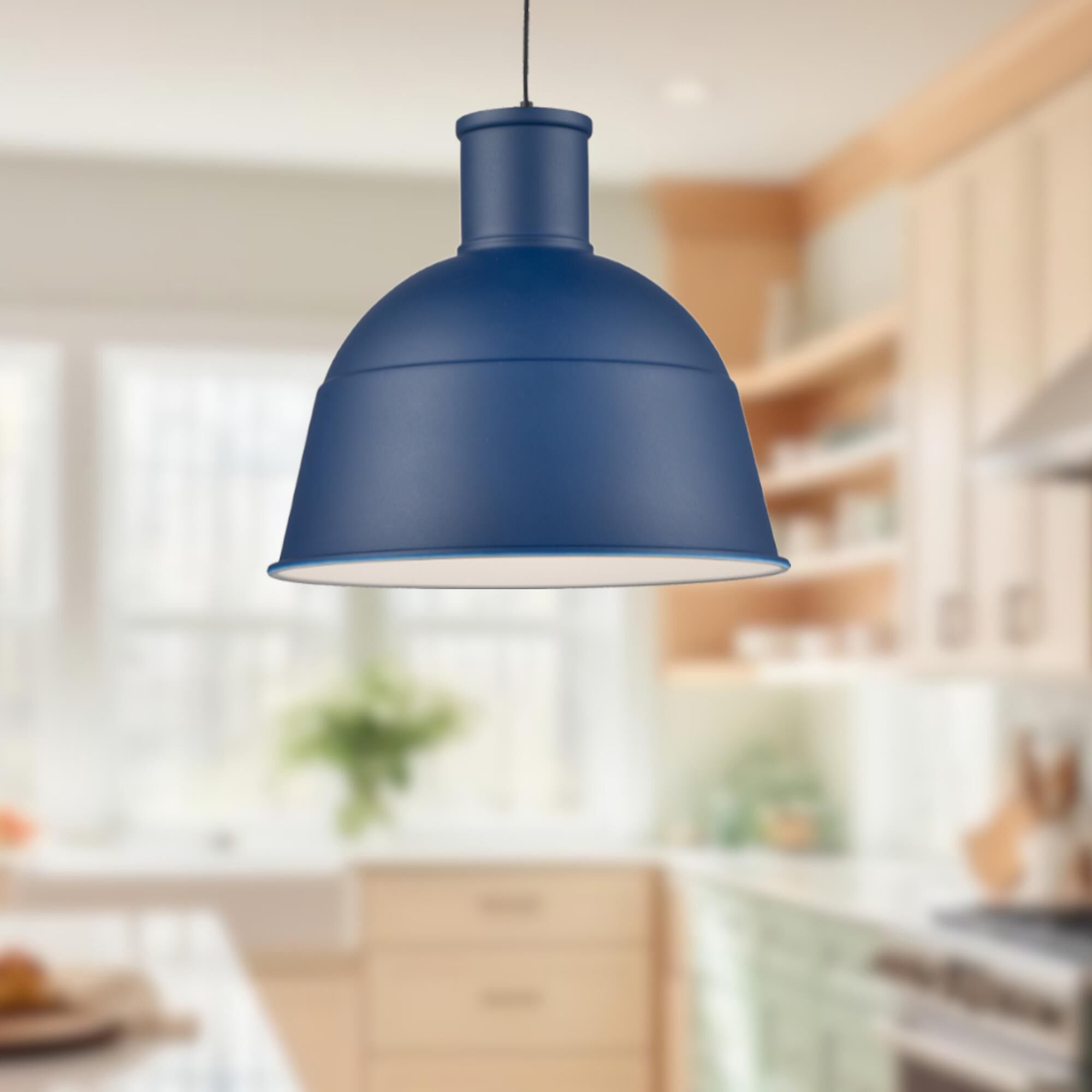 Shown in Indigo Blue finish and Aluminium shade