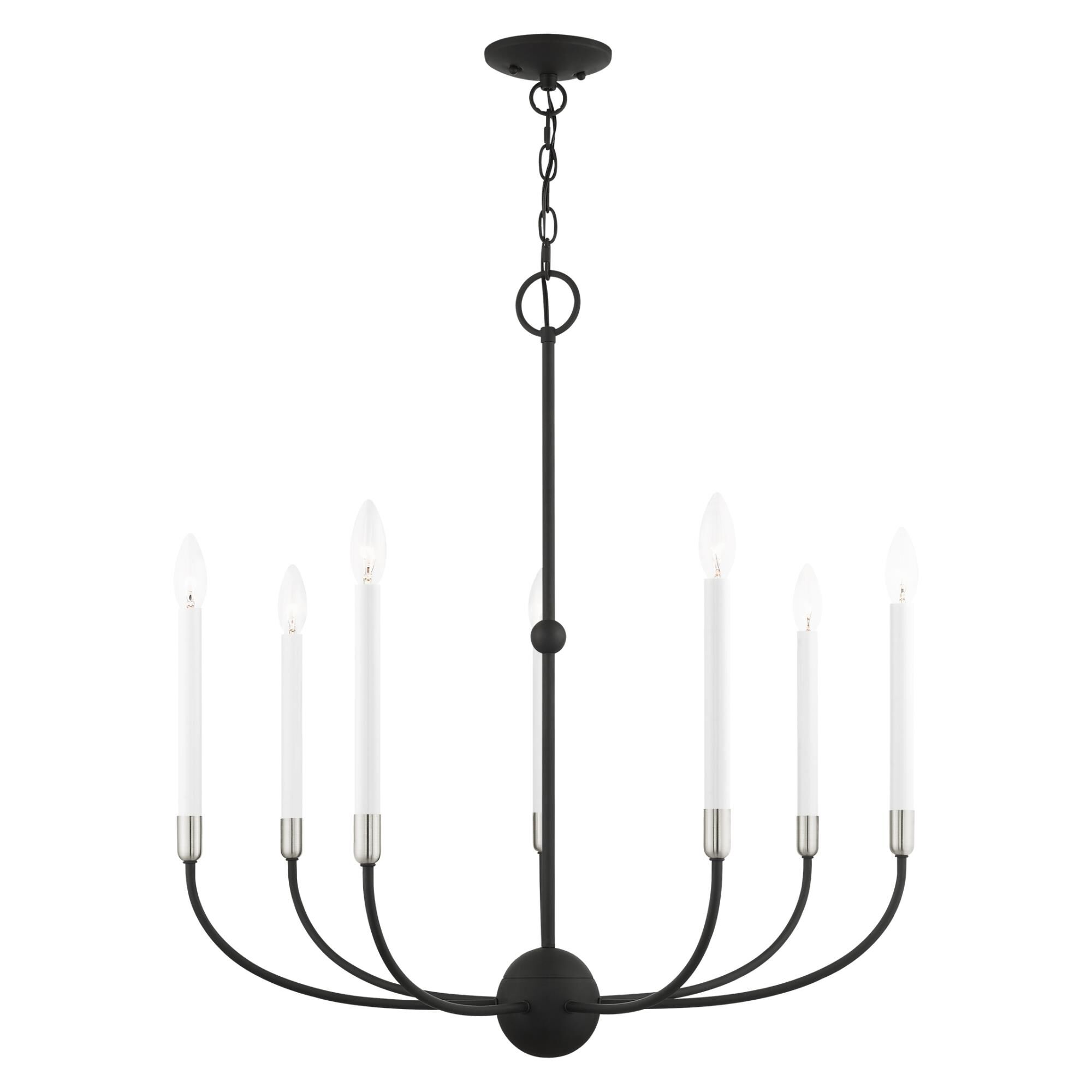 Shown in Black With Brushed Nickel Accents finish