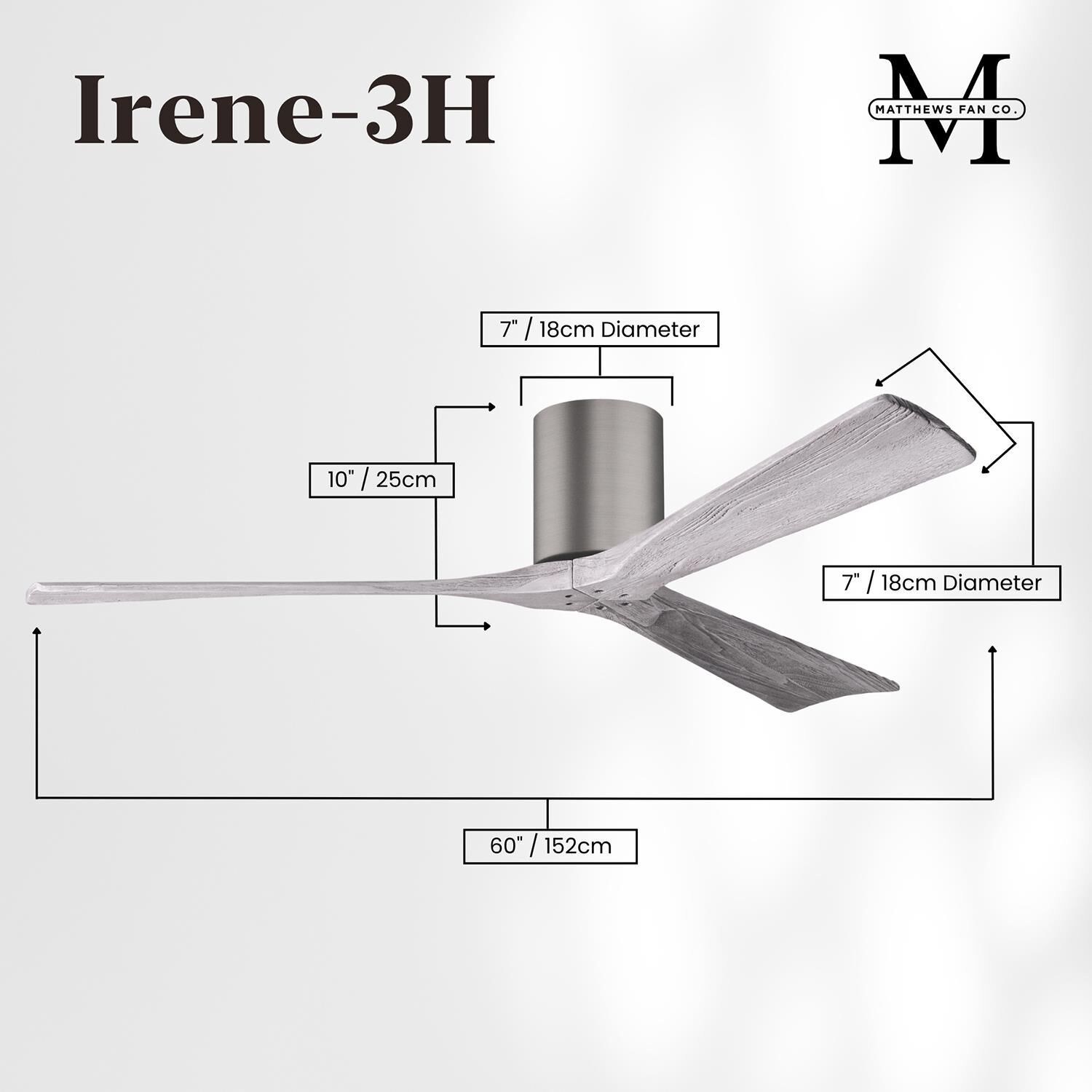 Irene 60 Inch Flush Mount Fan by Matthews Fan Company