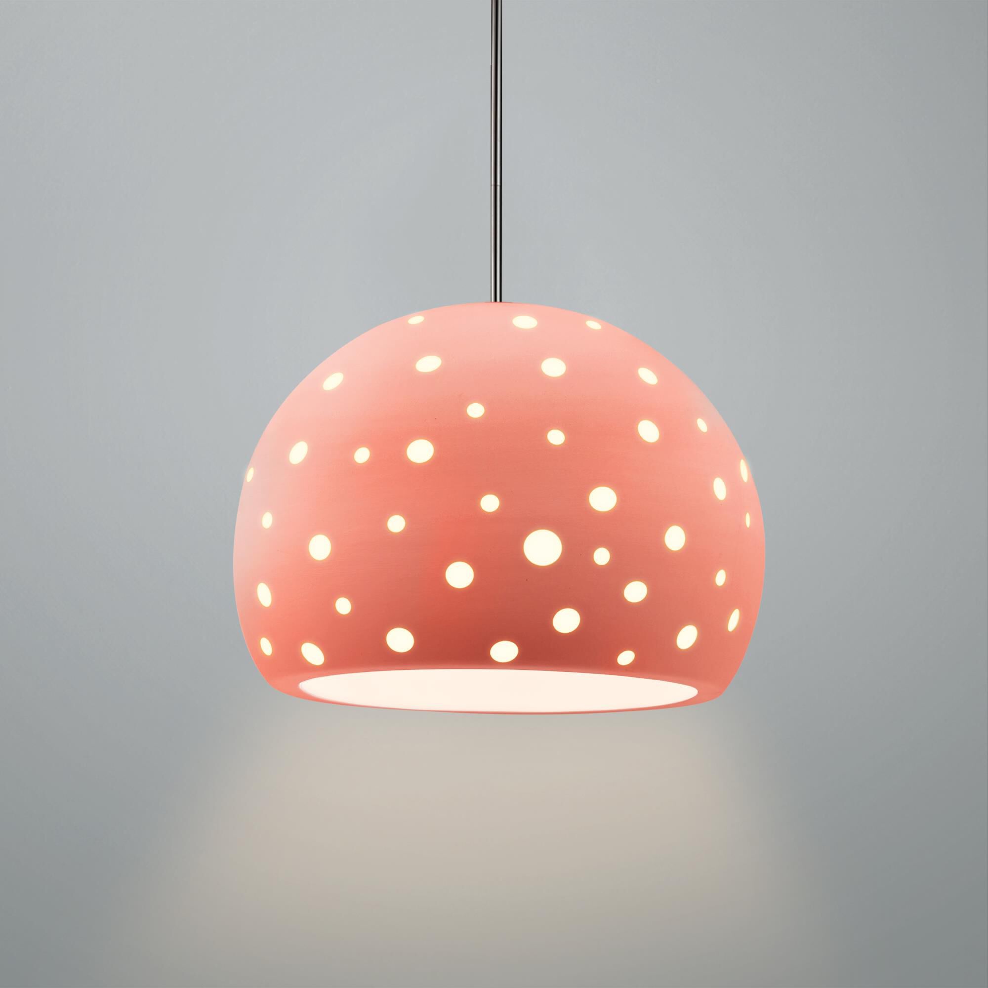 Perforated Globe 12 Inch Large Pendant by Justice Design Group