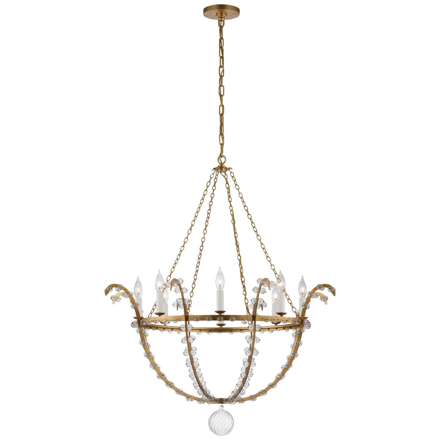 Julie Neill Alonzo 34 Inch 8 Light LED Chandelier by Visual Comfort Signature Collection