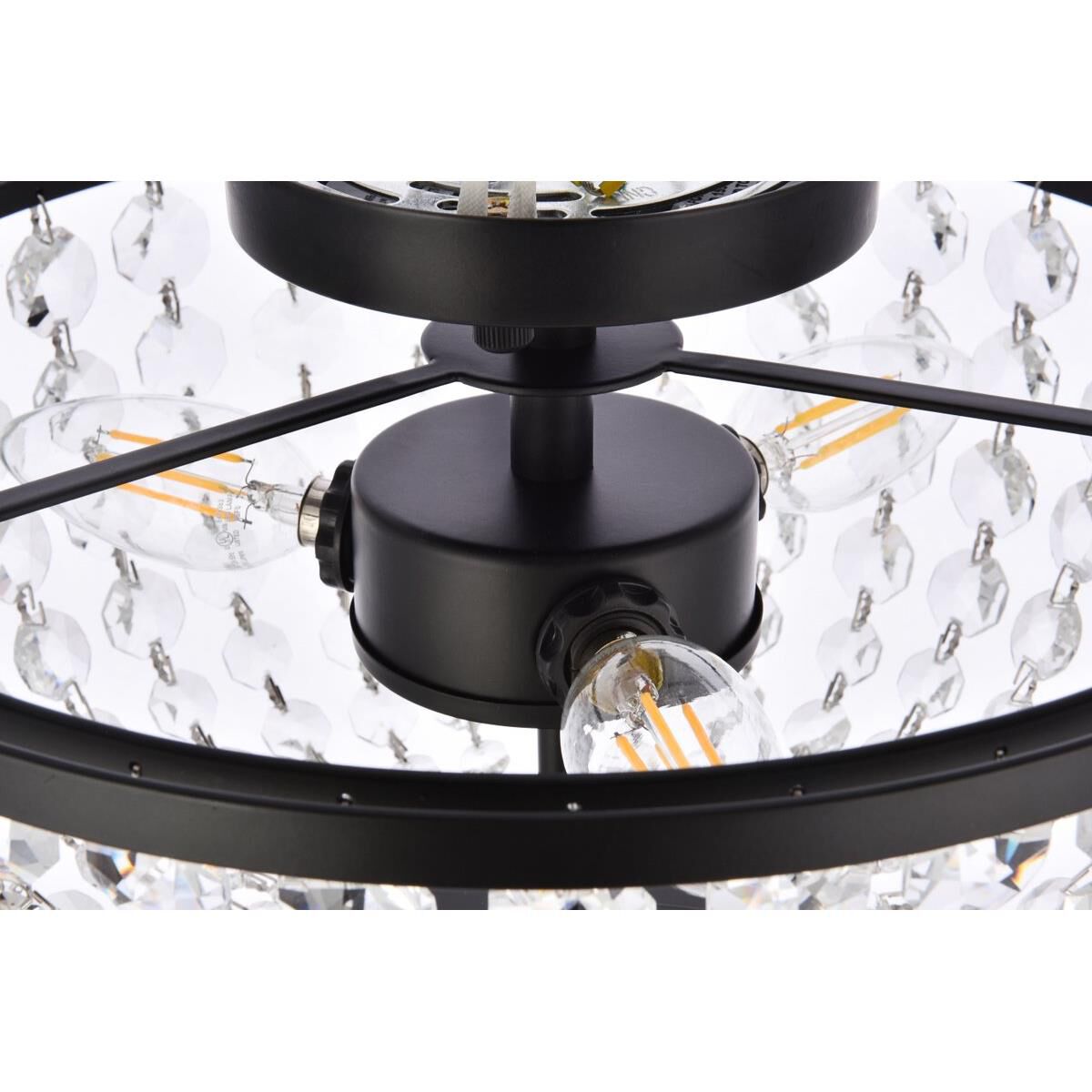 Cora 13 Inch 3 Light Flush Mount by Elegant Lighting