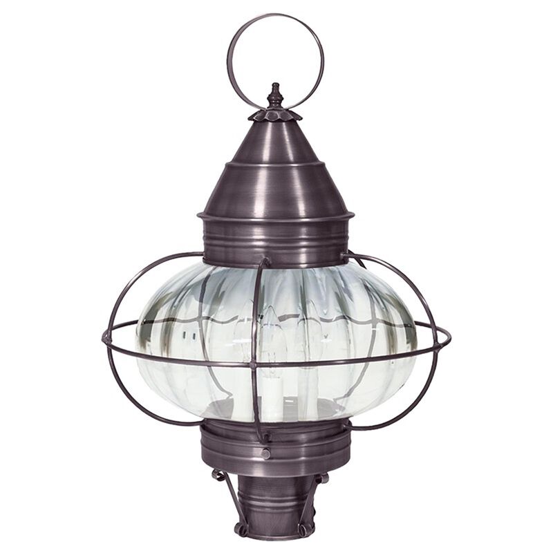 Onion 22 Inch 3 Light Outdoor Post Lamp by Northeast Lantern