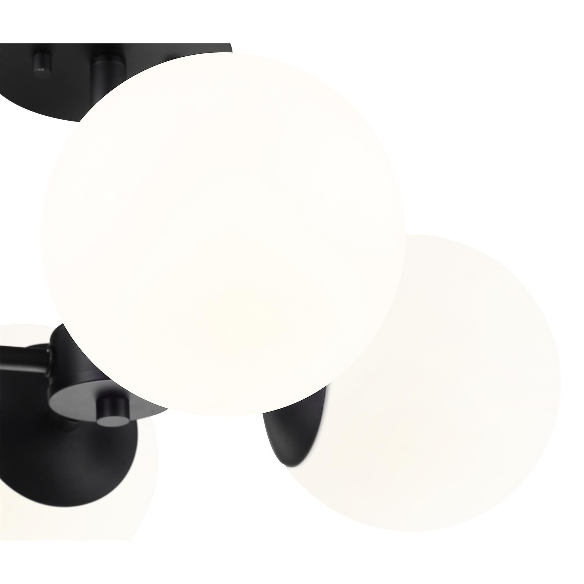 Shown in Matte Black finish and Glass shade