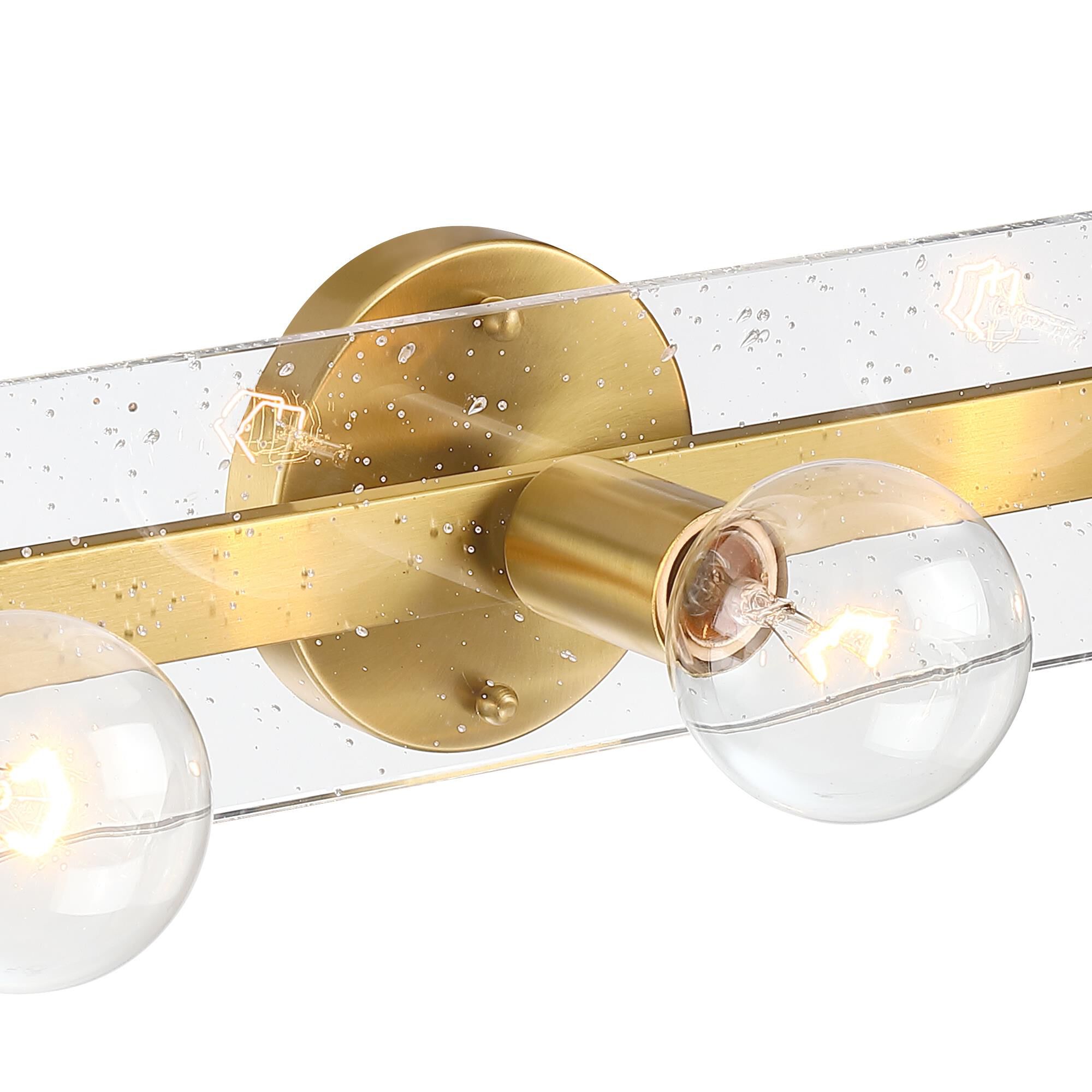 Shown in Brushed Gold finish and Artisan Cast glass