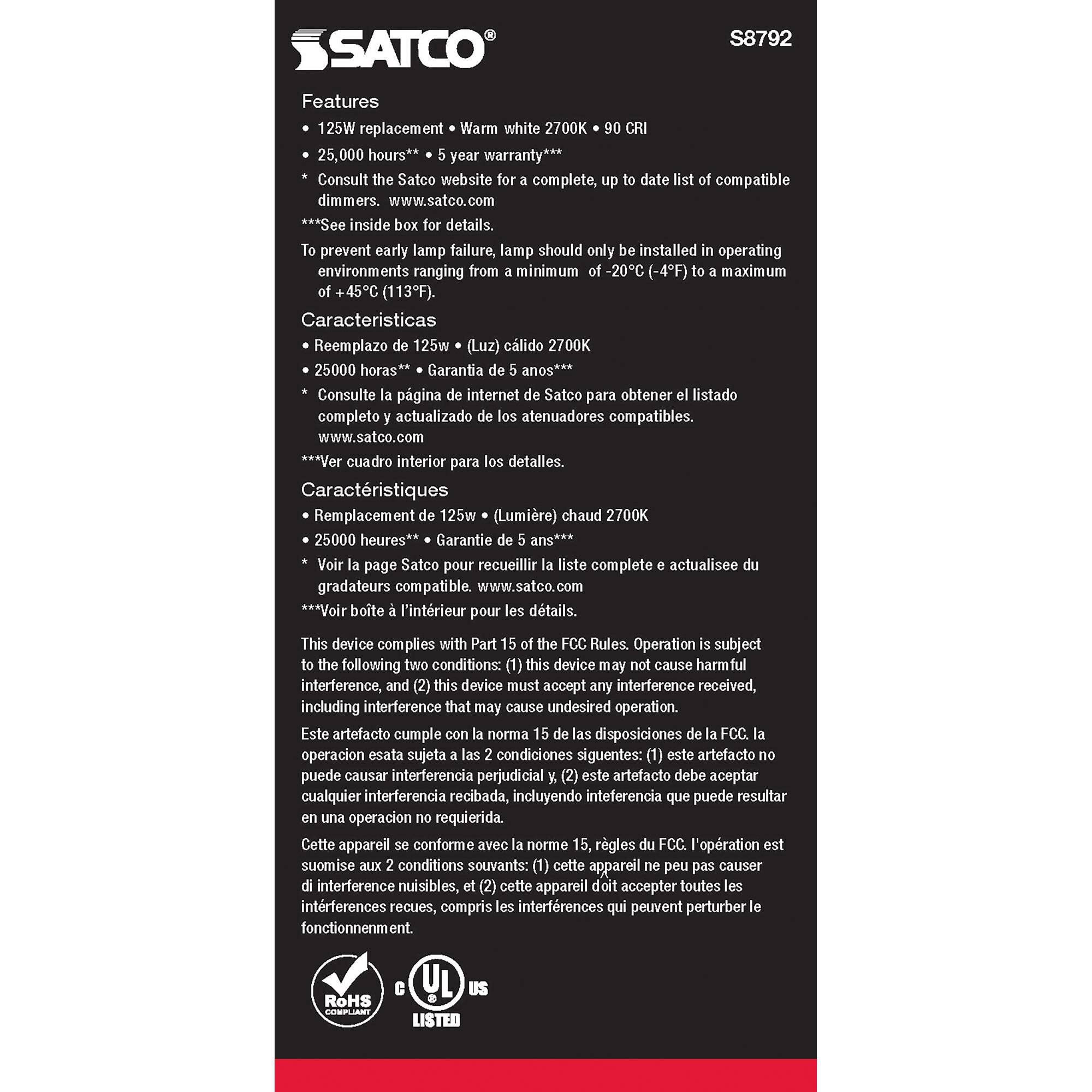 20 Watt 2700K A21 LED Light Bulb by Satco