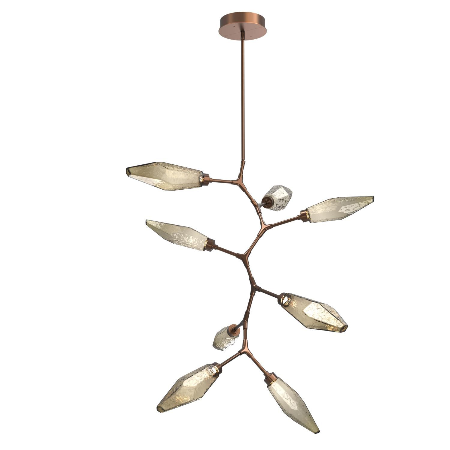 Shown in Burnished Bronze finish and Chilled Blown And Bronze glass