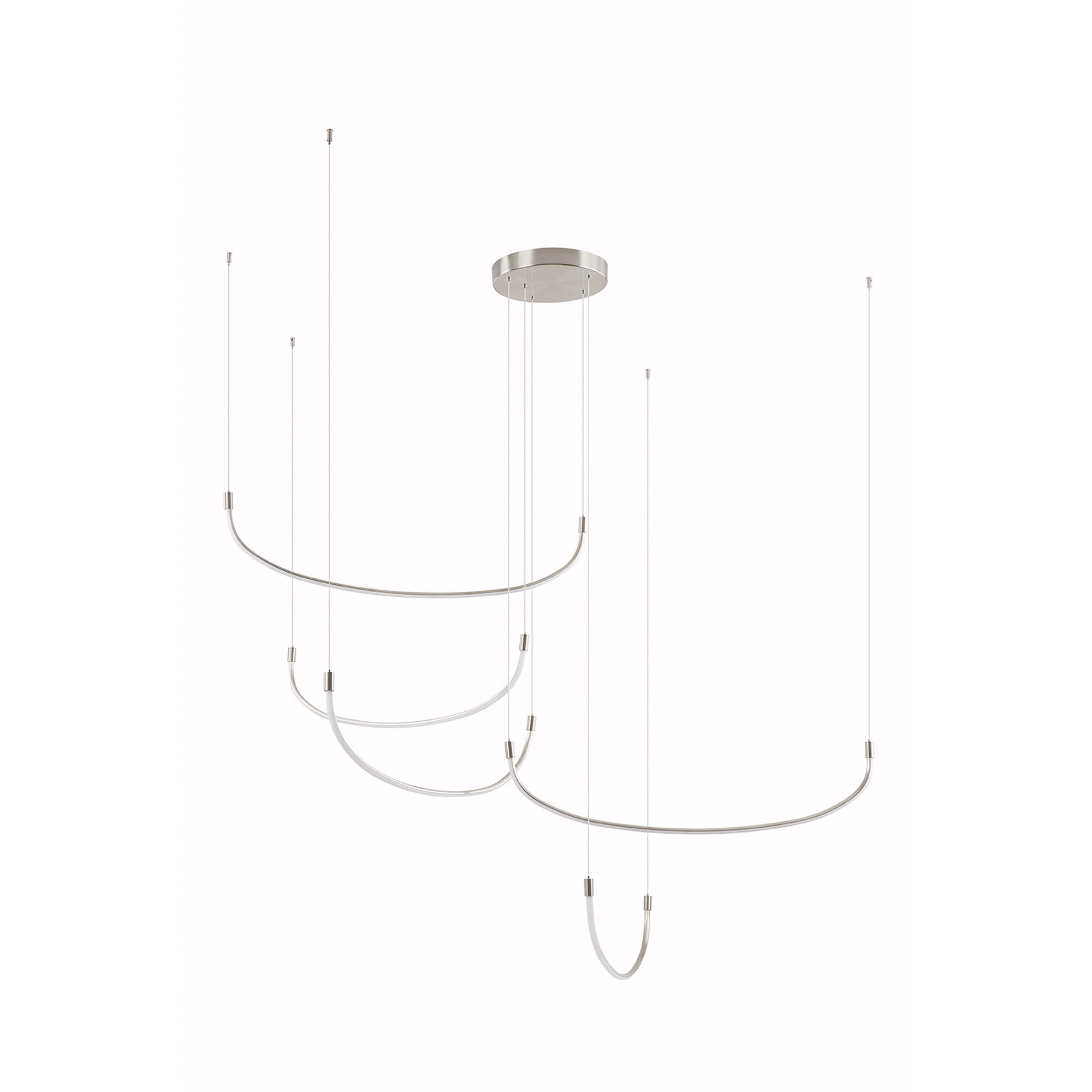 Shown in Brushed Nickel finish and White Silicone Diffuser shade