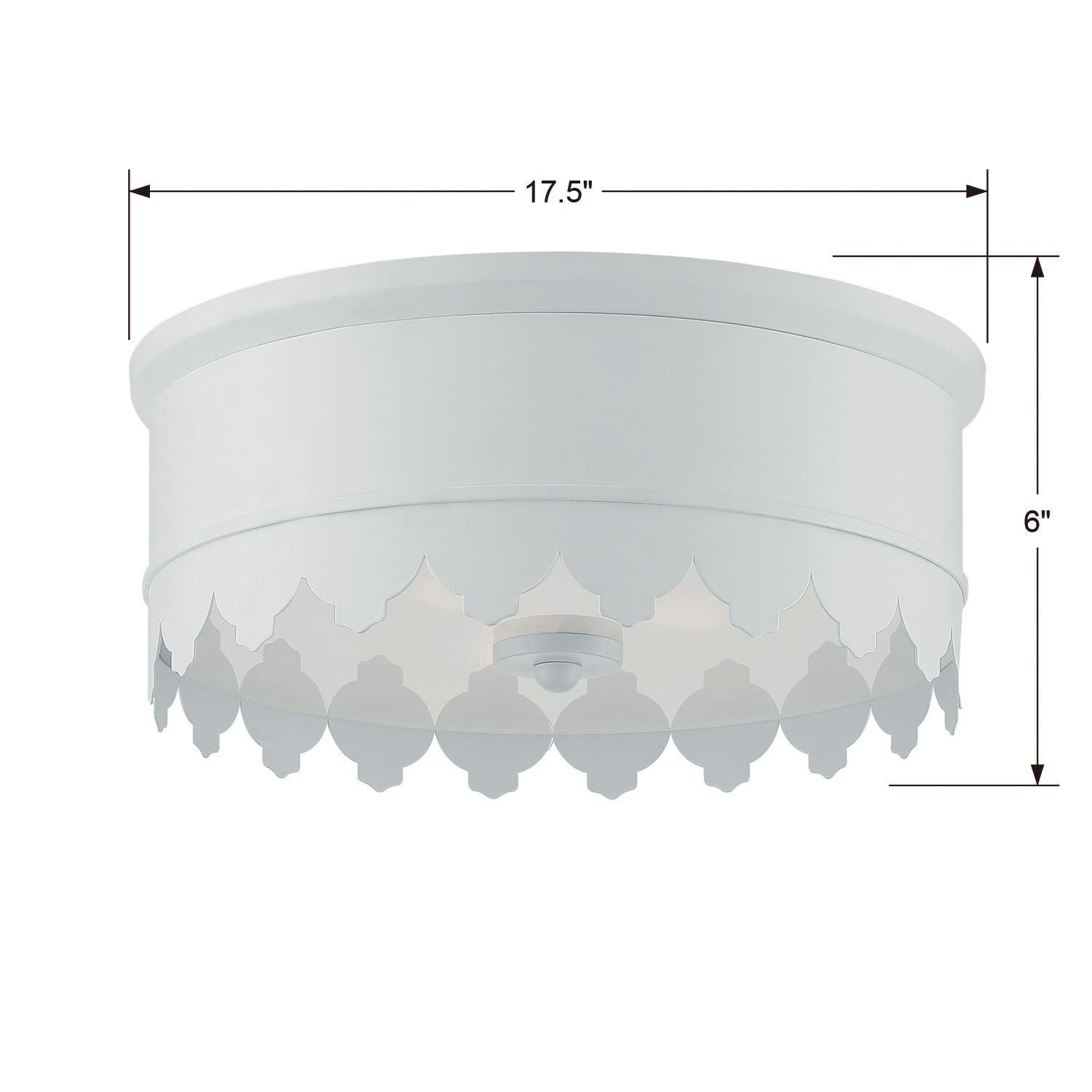 Nina 14 Inch 3 Light Flush Mount by Crystorama
