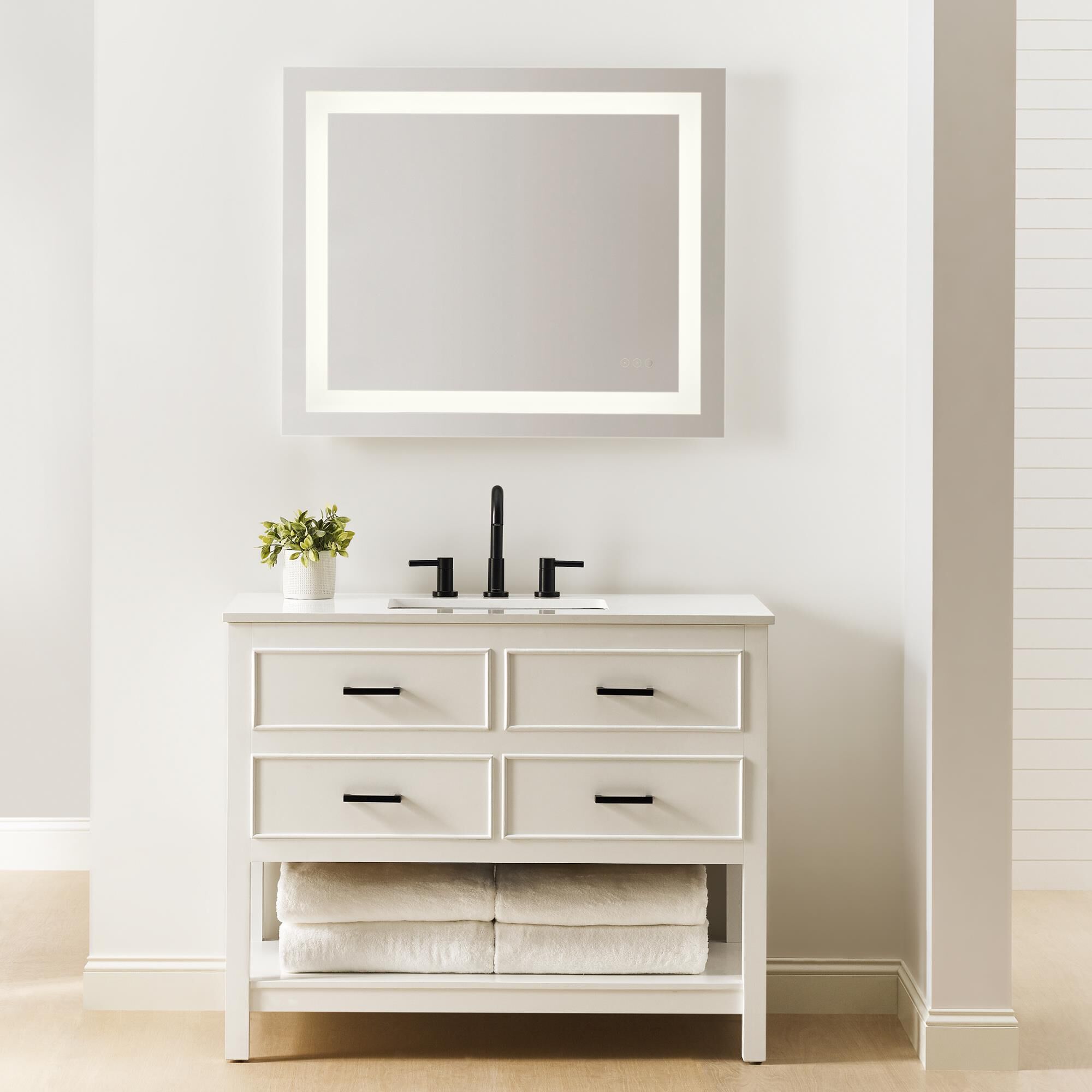 Mera 36 Inch LED Lighted Mirror by Generation Lighting