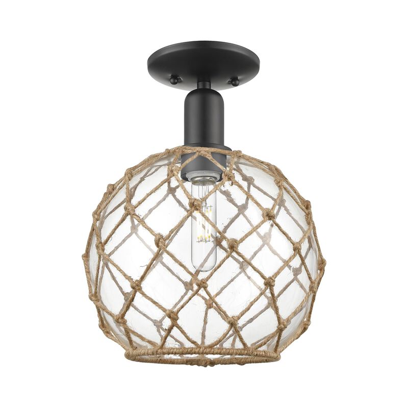 Bruno Marashlian Farmhouse Rope 10 Inch Semi Flush Mount by Innovations Lighting