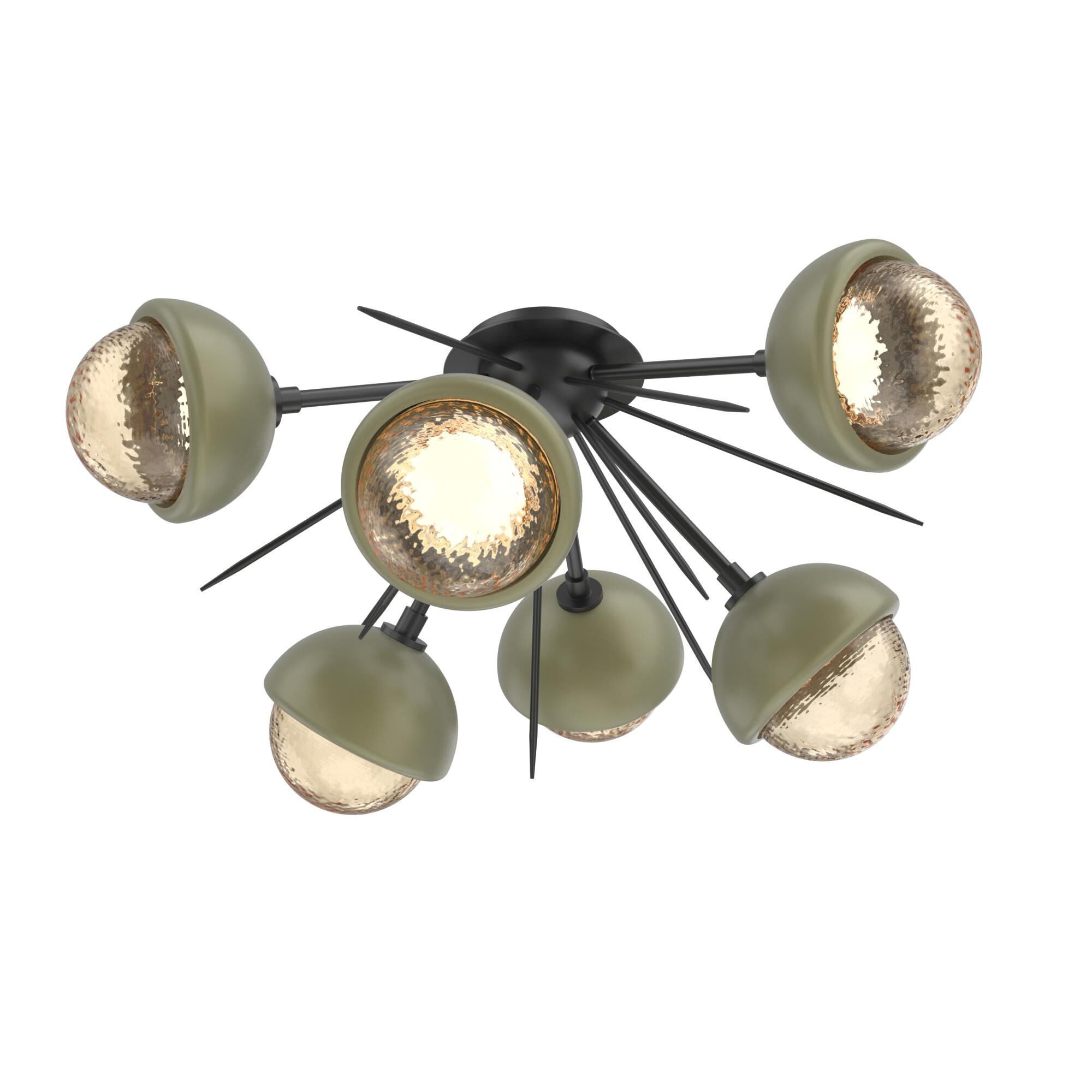 Levi Wilson Cabochon 28 Inch Semi Flush Mount by Hammerton Studio