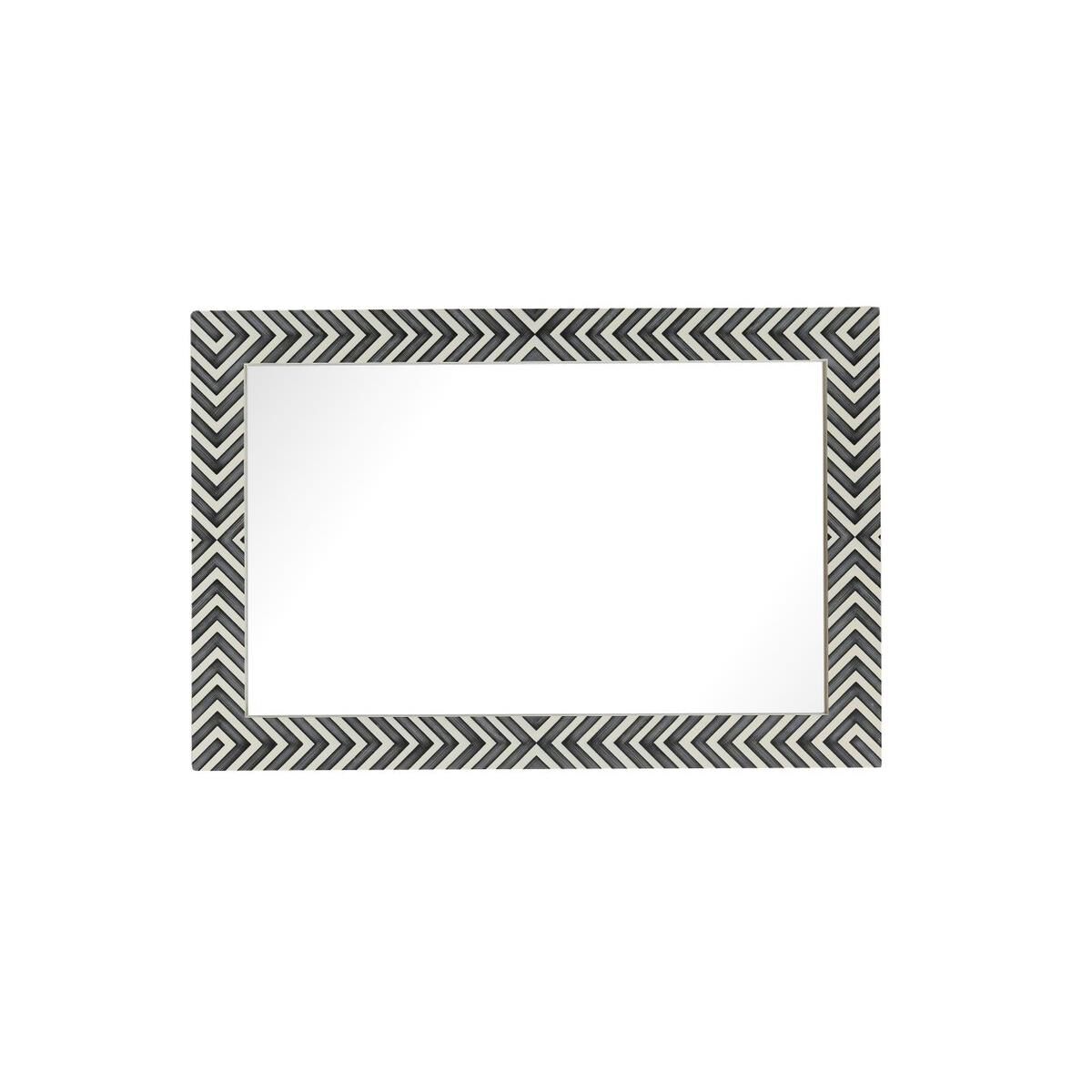 Rectangular mirror 36x24 inch in chevron Wall Mirror by Elegant Decor