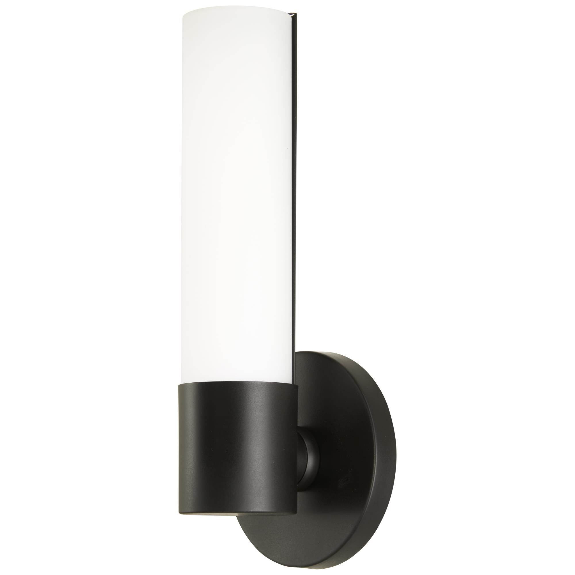 Shown in Matte Black finish and Etched White glass and Glass shade