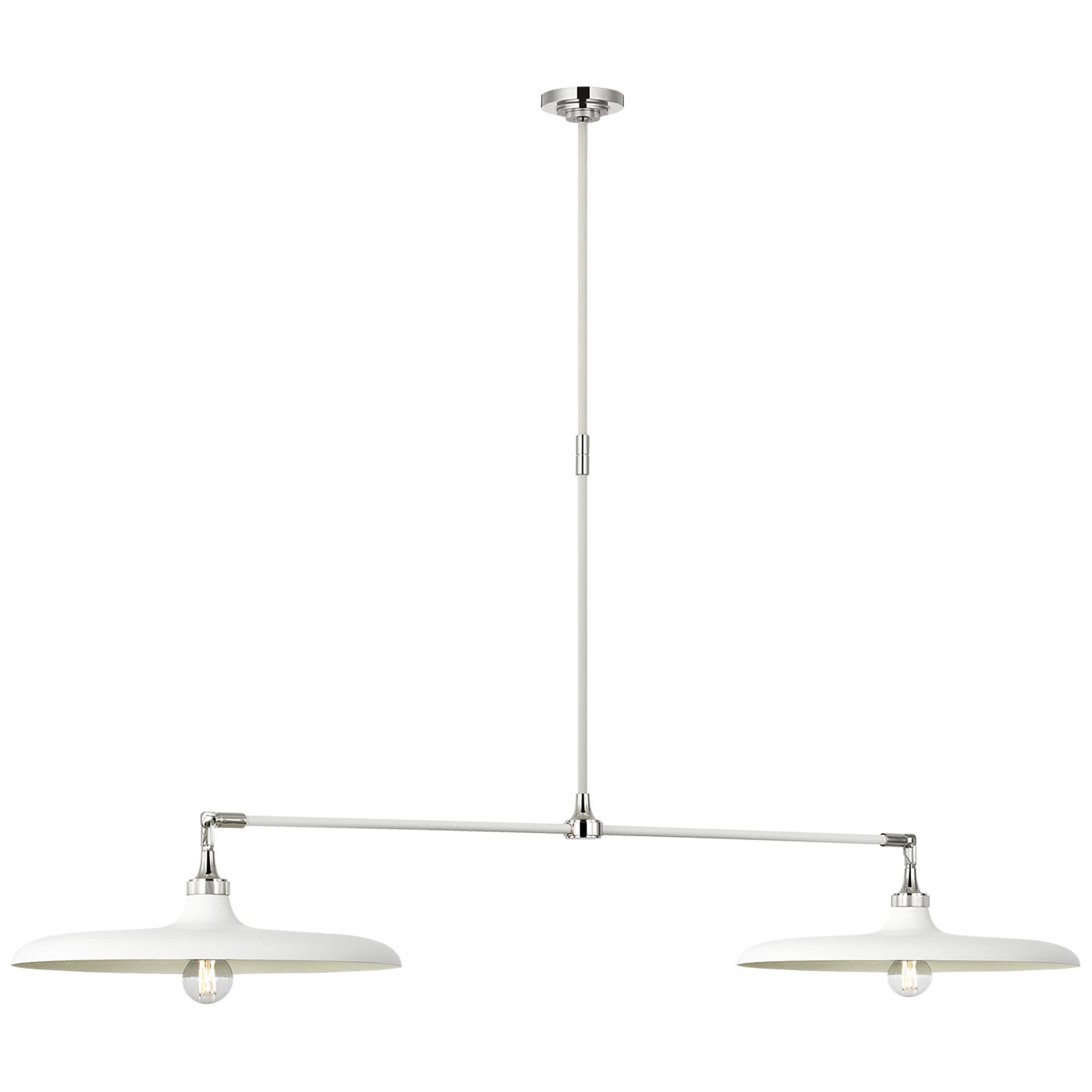 Shown in Polished Nickel and Plaster White finish and Plaster White shade