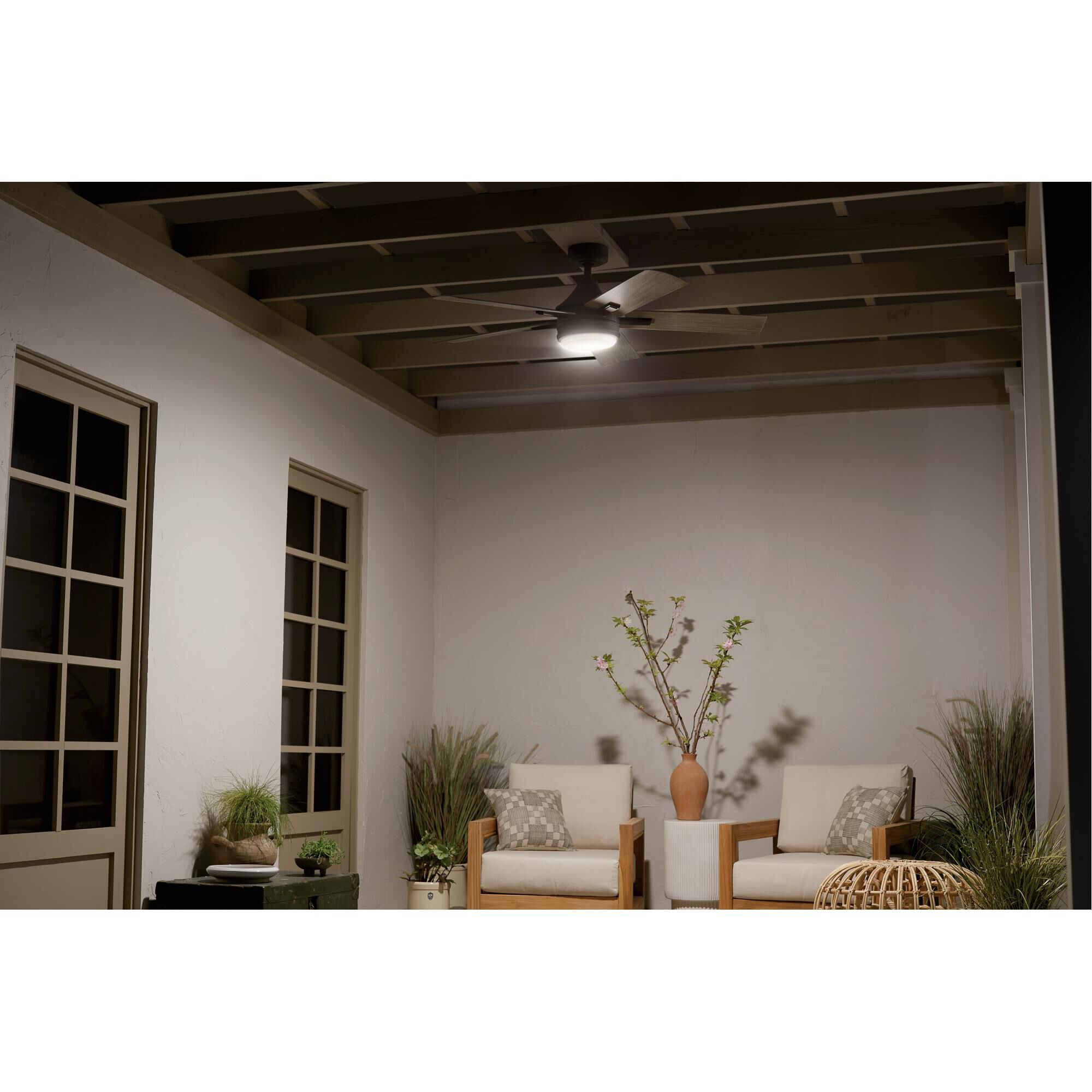 Shown in Olde Bronze finish and Frosted glass