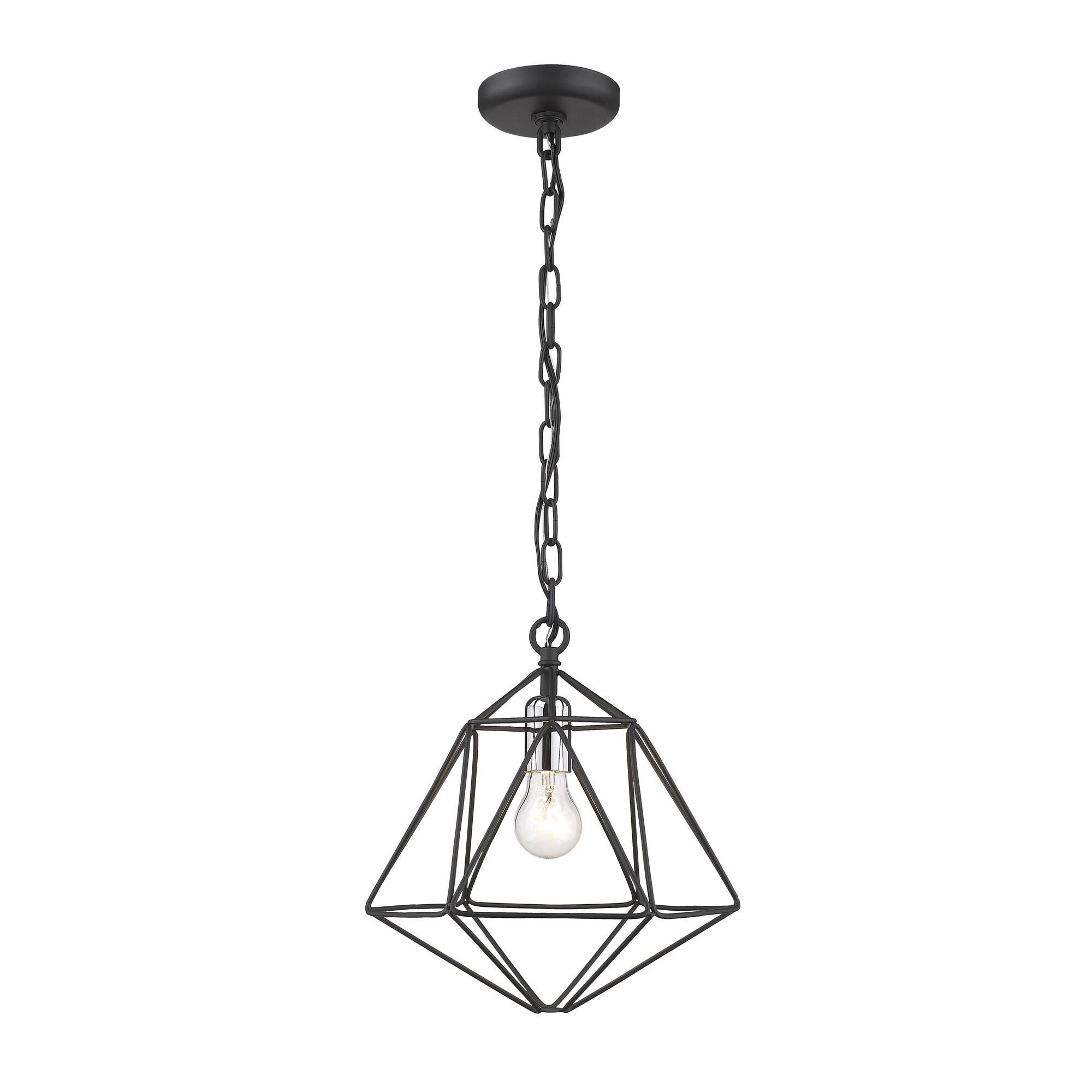 Shown in Matte Black + Chrome finish and Steel glass and Steel shade