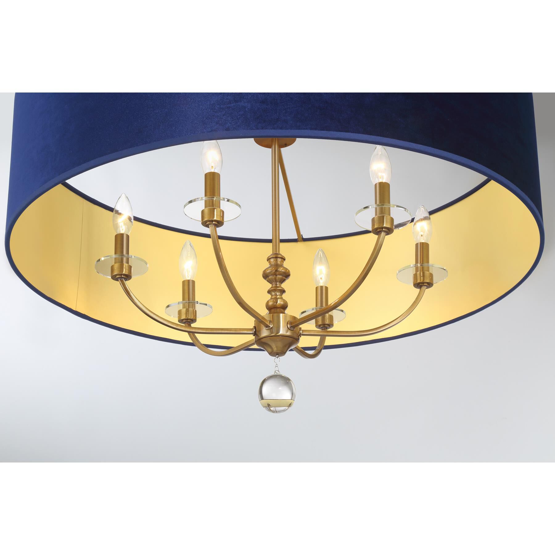 Shown in Oxidized Aged Brass finish and Velvet shade
