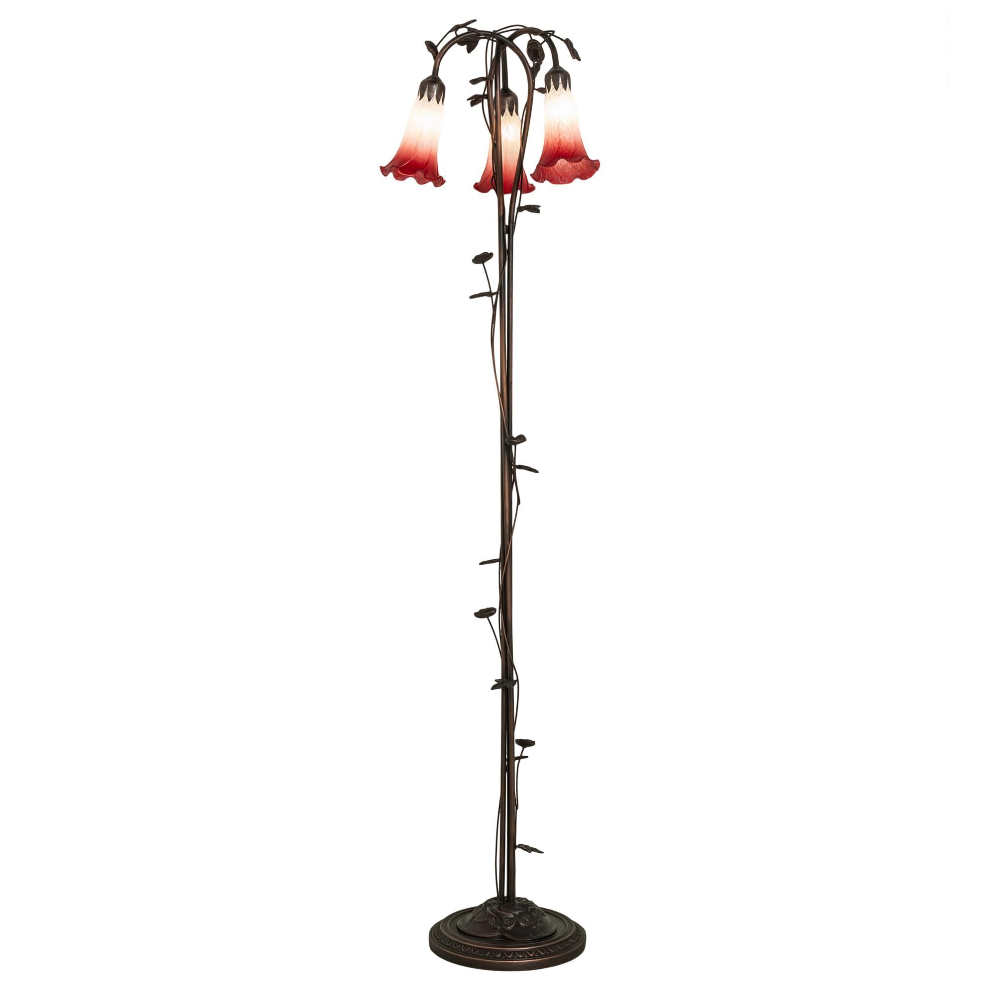 Pink and White 58 Inch Floor Lamp by Meyda Lighting