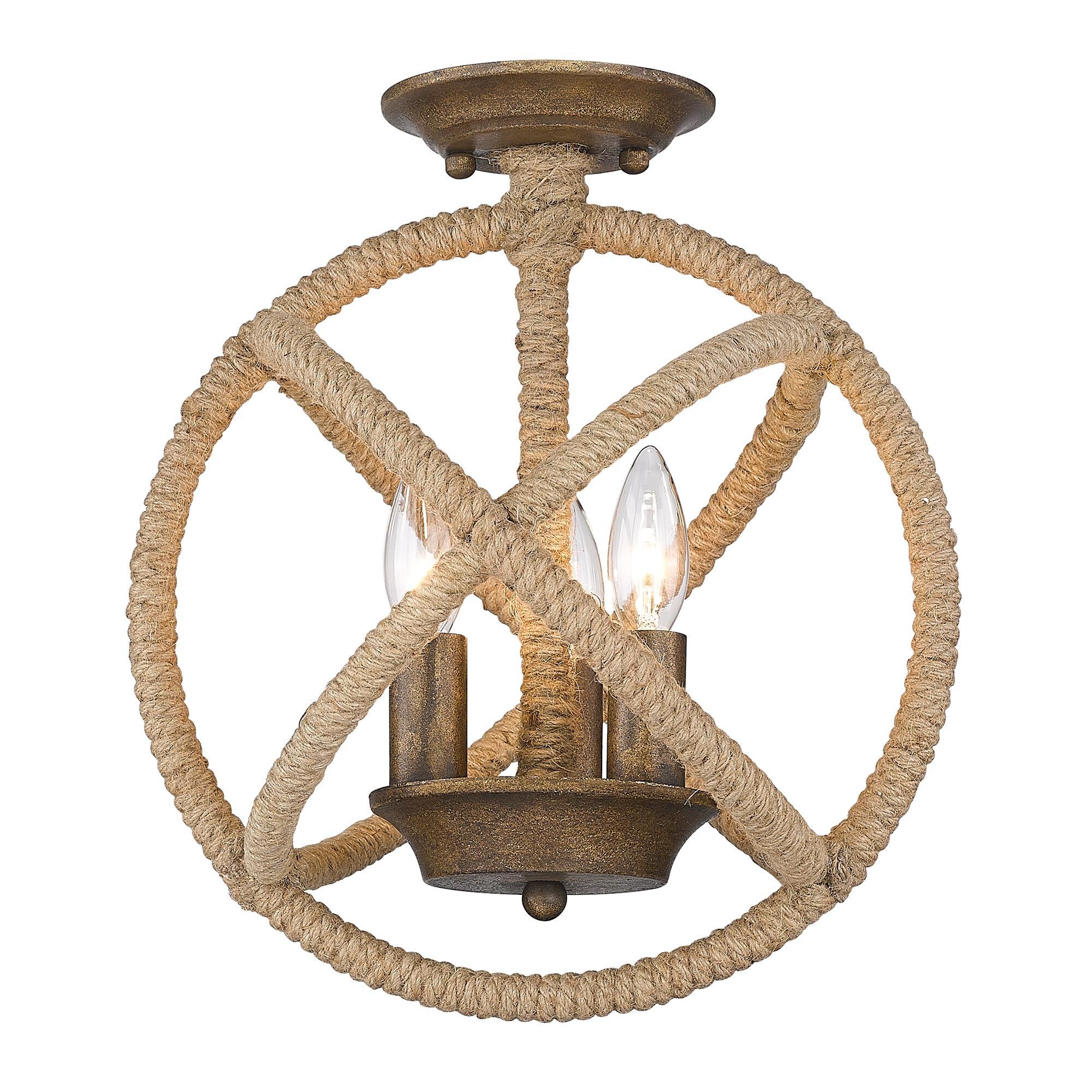 Marina 13 Inch Semi Flush Mount by Golden Lighting