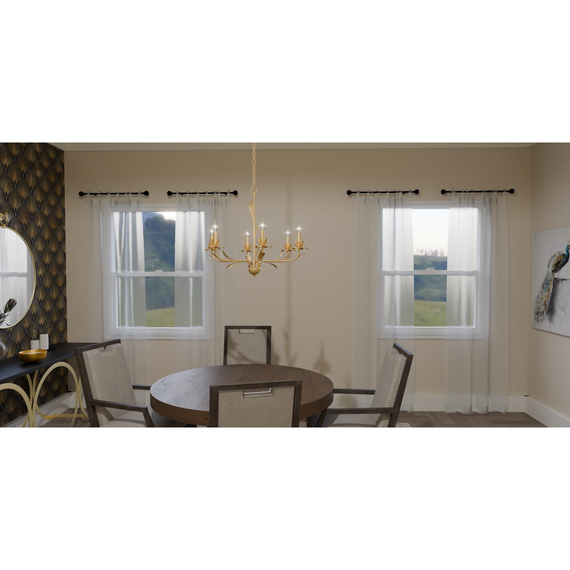Maria 27.5 Inch 6 Light Chandelier | Capitol Lighting