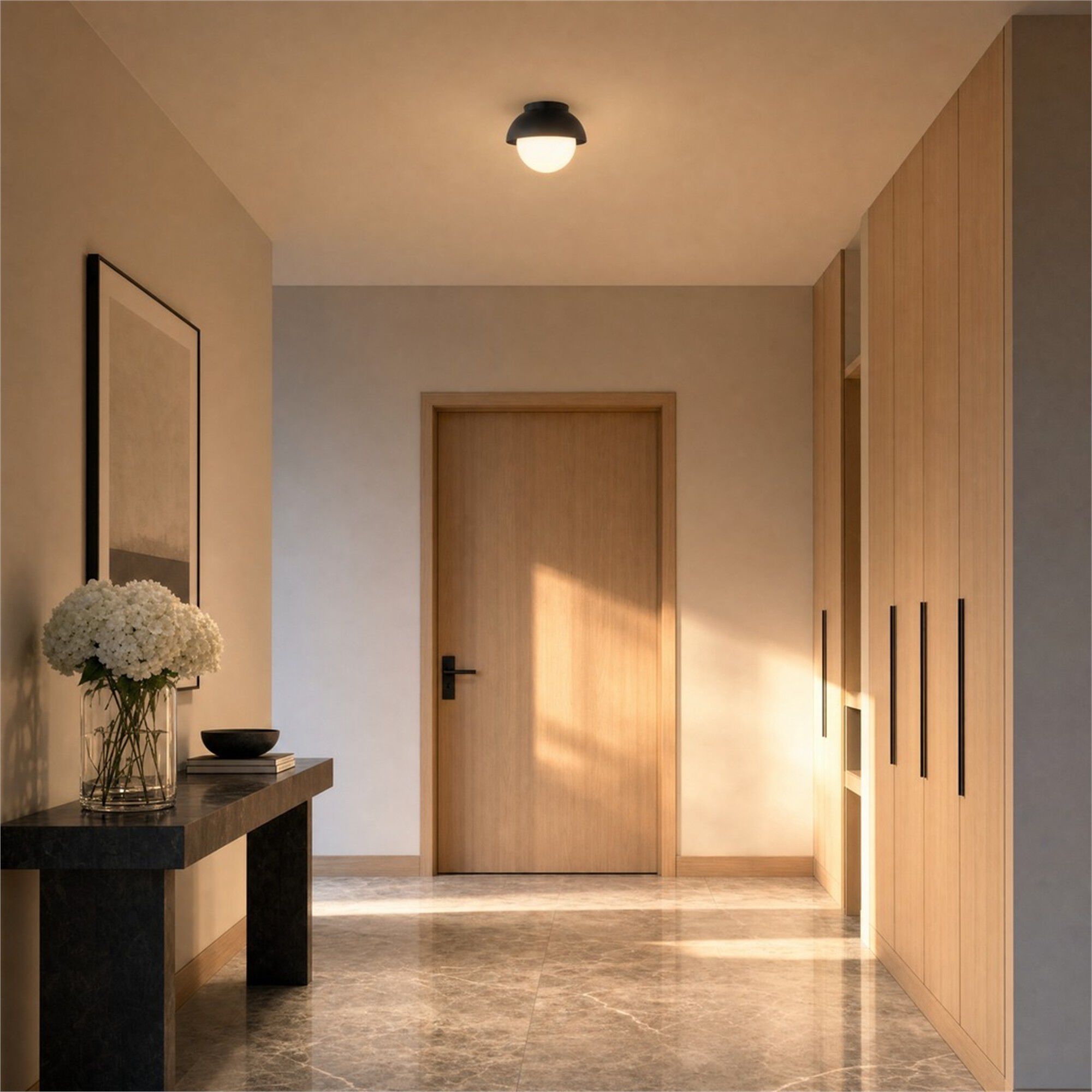 Drew & Jonathan Hyde 8 Inch Semi Flush Mount,