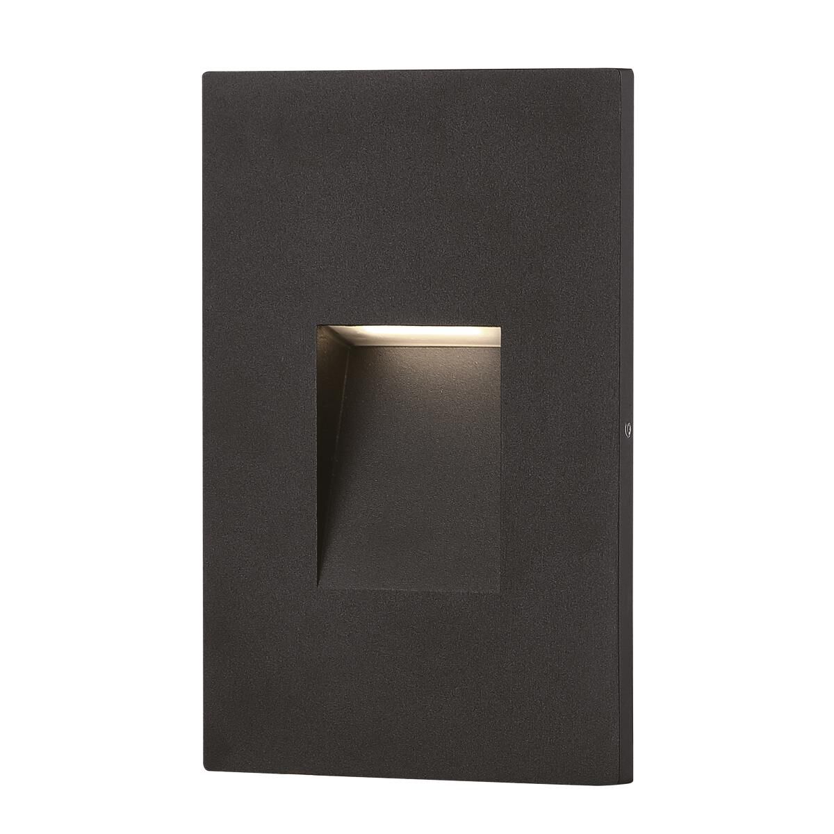 Shown in Black finish and Vertical Recessed shade and Glass accent