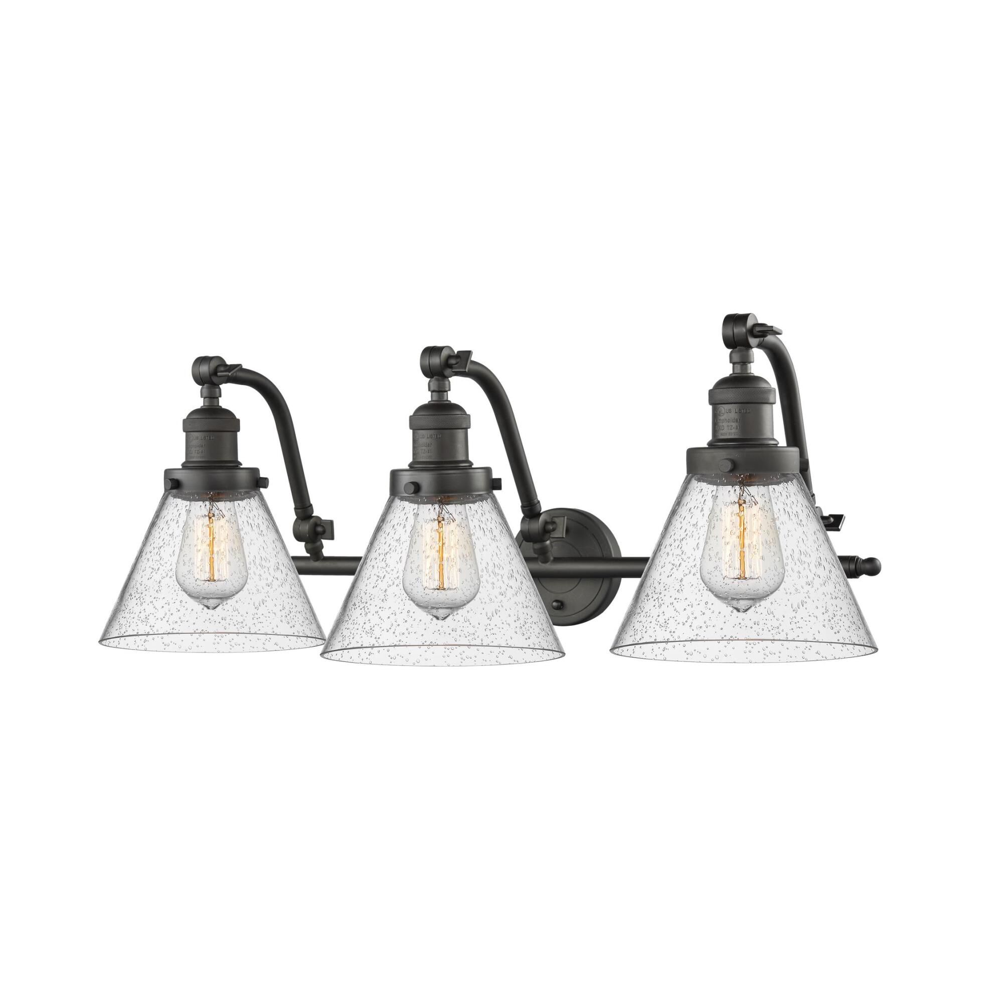 Bruno Marashlian Large Cone 28 Inch 3 Light Bath Vanity Light by Innovations Lighting