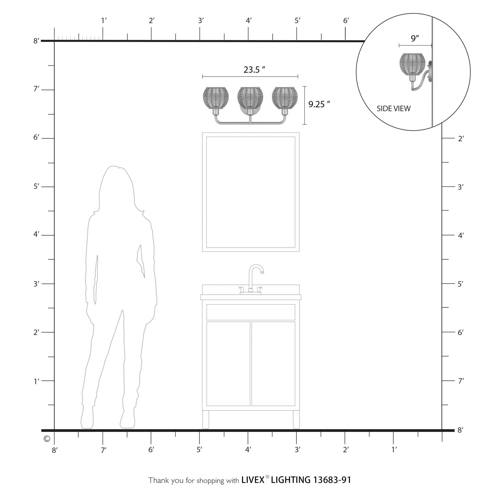 Summervine 24 Inch Bath Vanity Light by Livex Lighting