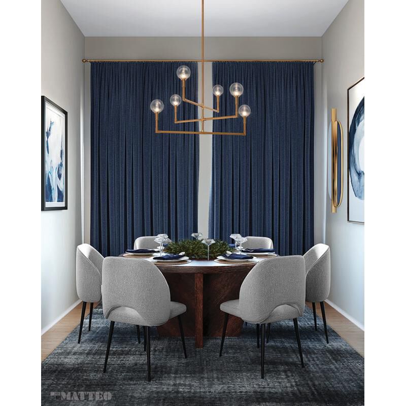 Candlestix 6 Light Chandelier by Matteo Lighting