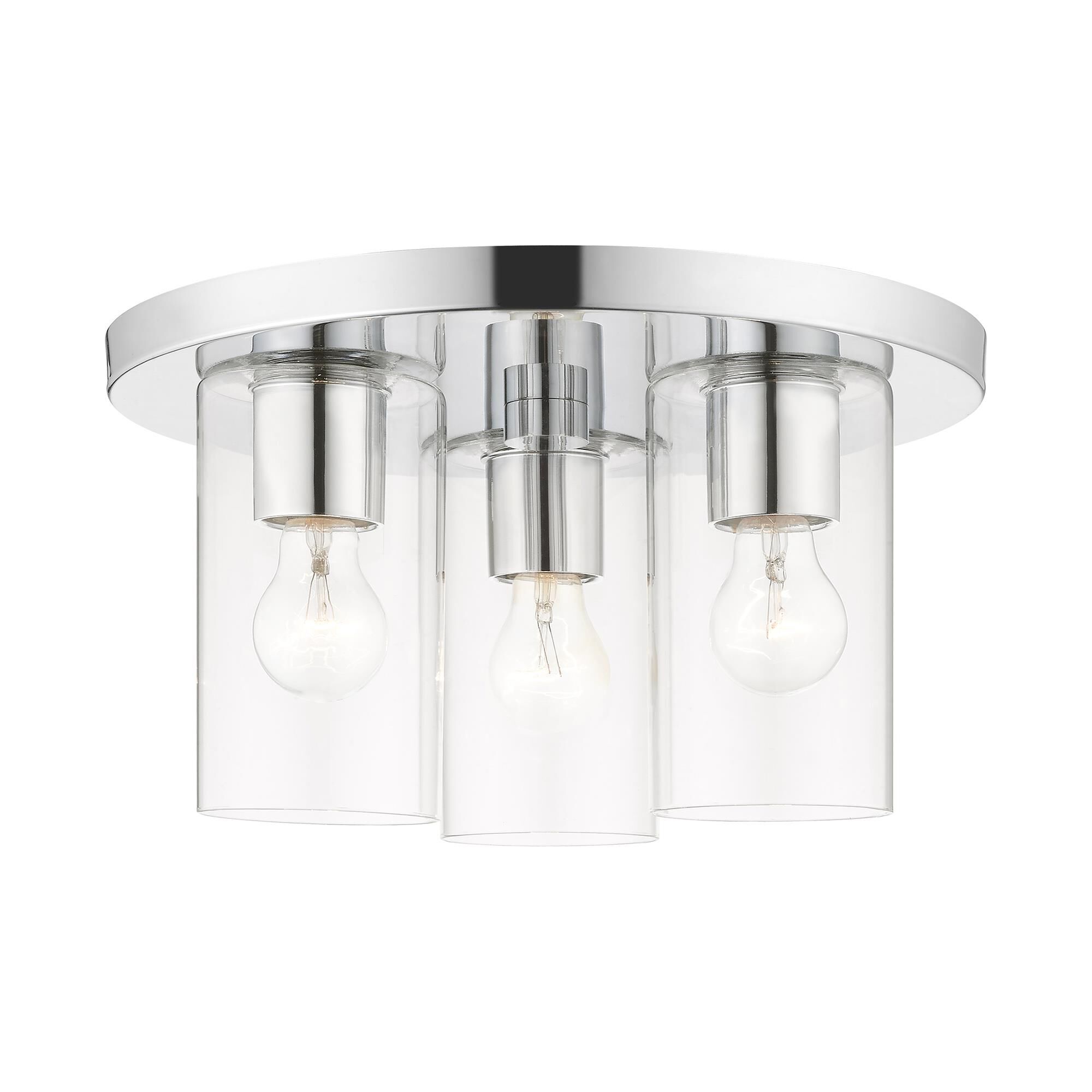 Shown in Polished Chrome finish and Clear glass and Clear Glass shade