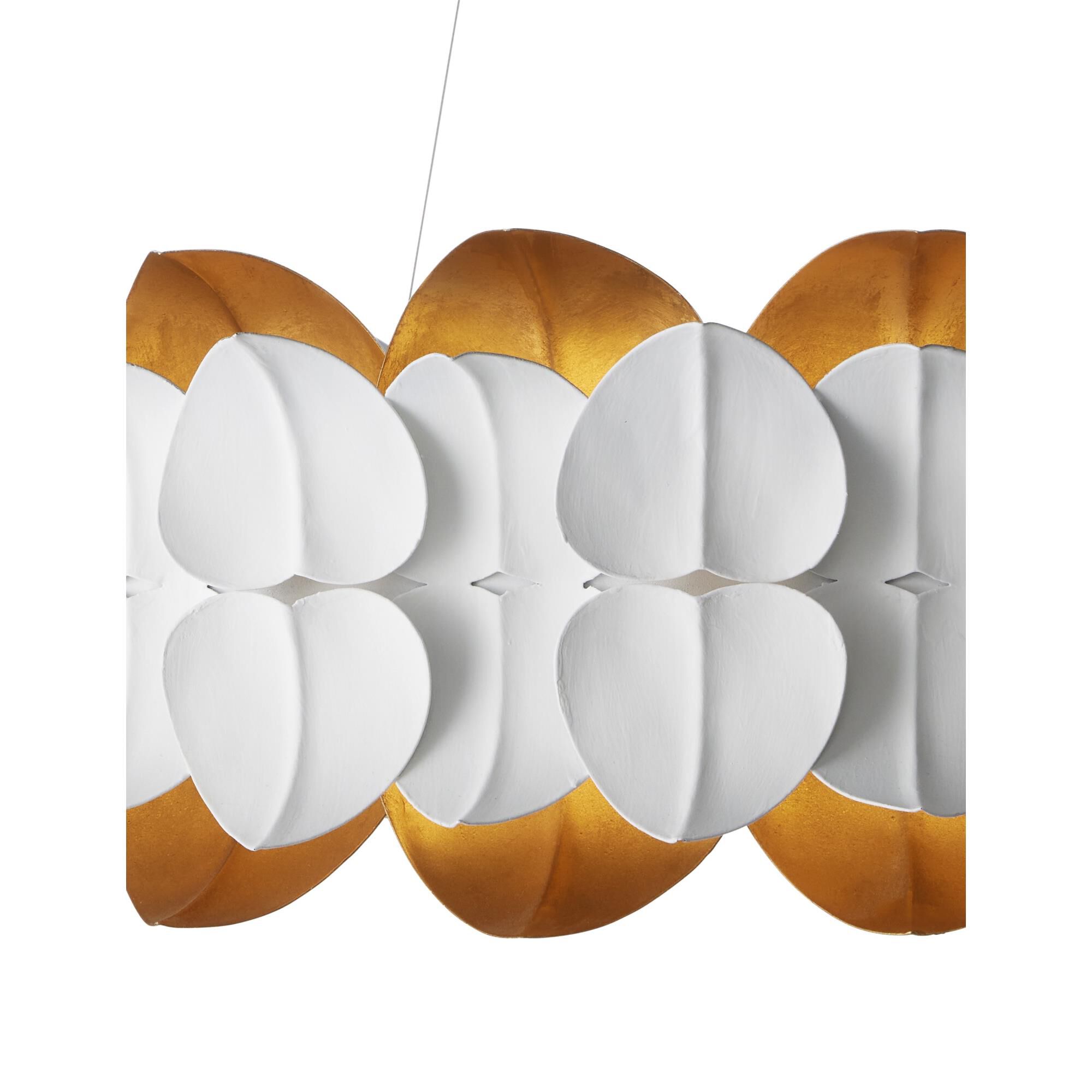 Shown in Gesso White, Contemporary Gold finish