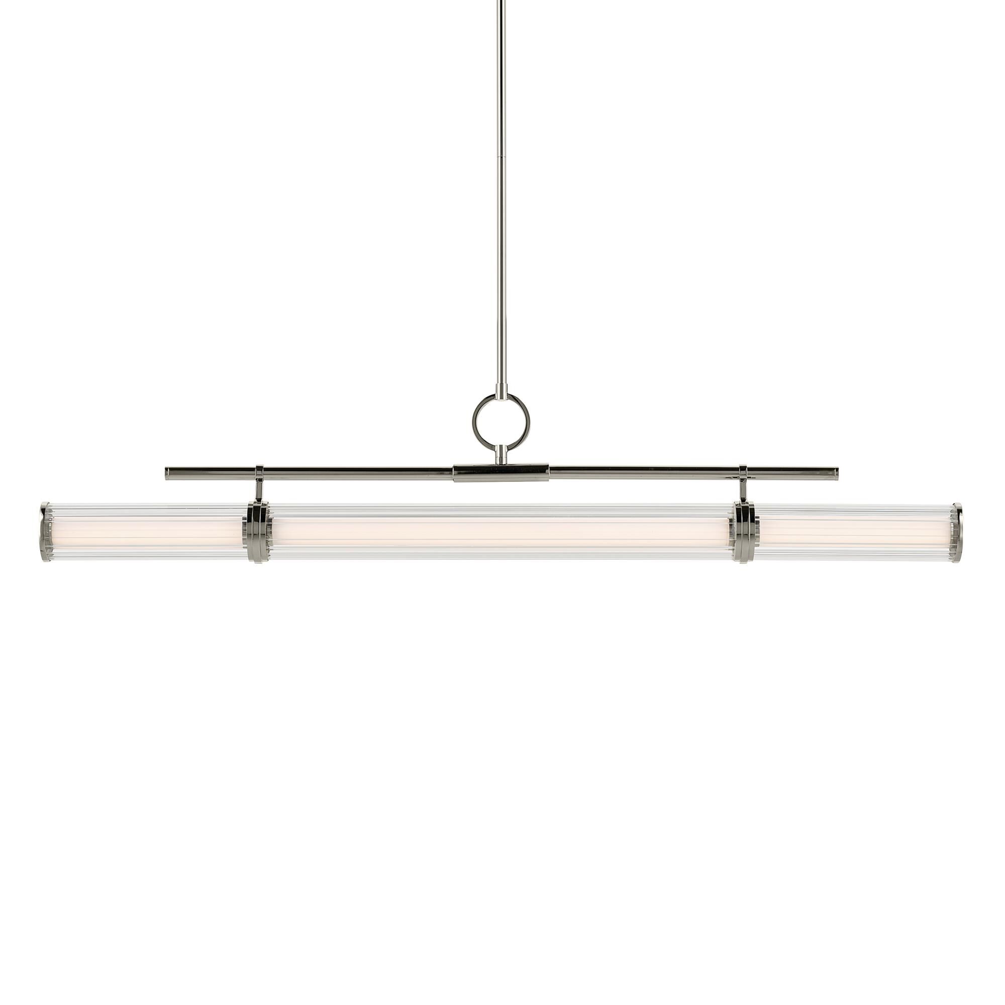Shown in Polished Nickel finish and Clear Fluted glass