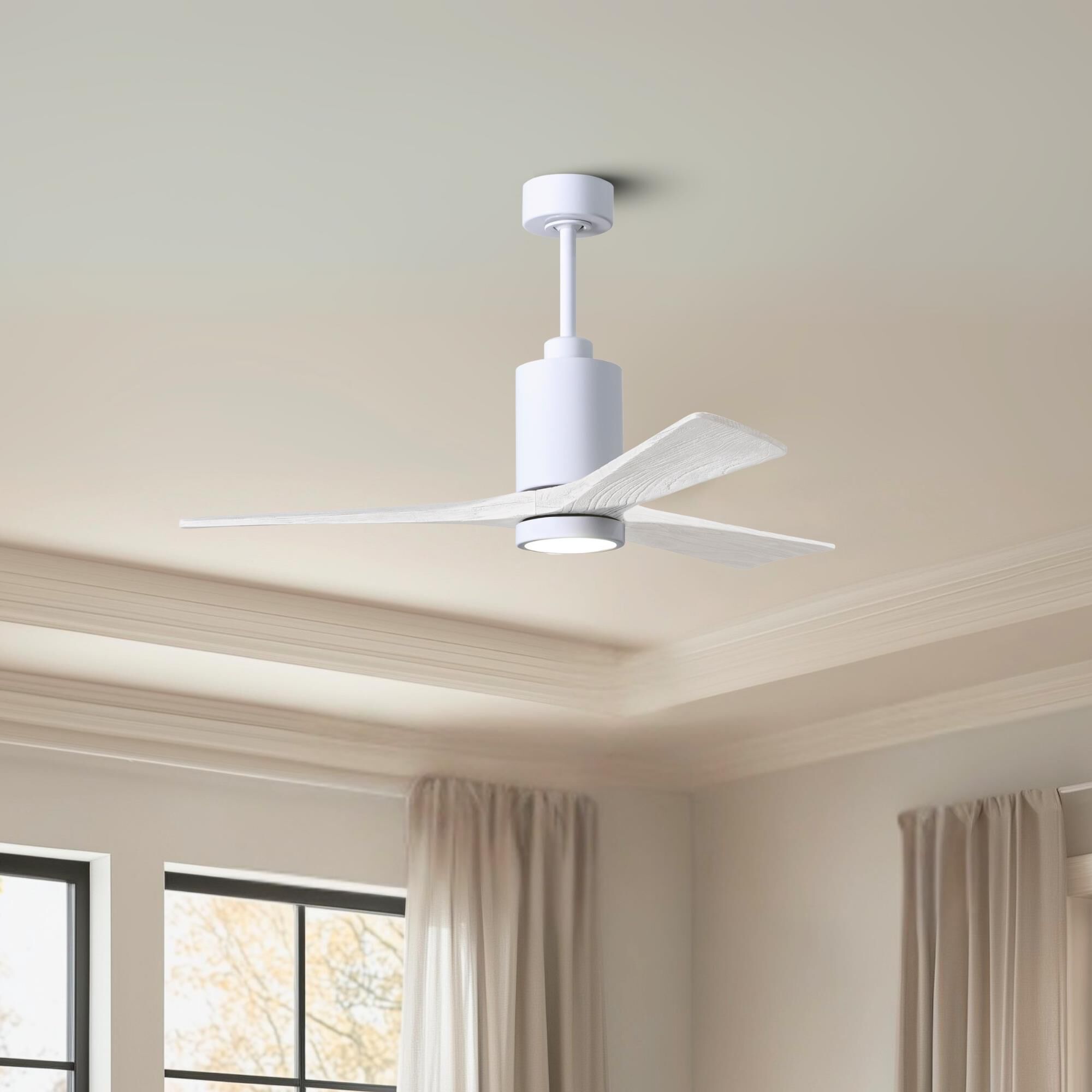 Patricia 52 Inch Ceiling Fan with Light Kit by Matthews Fan Company