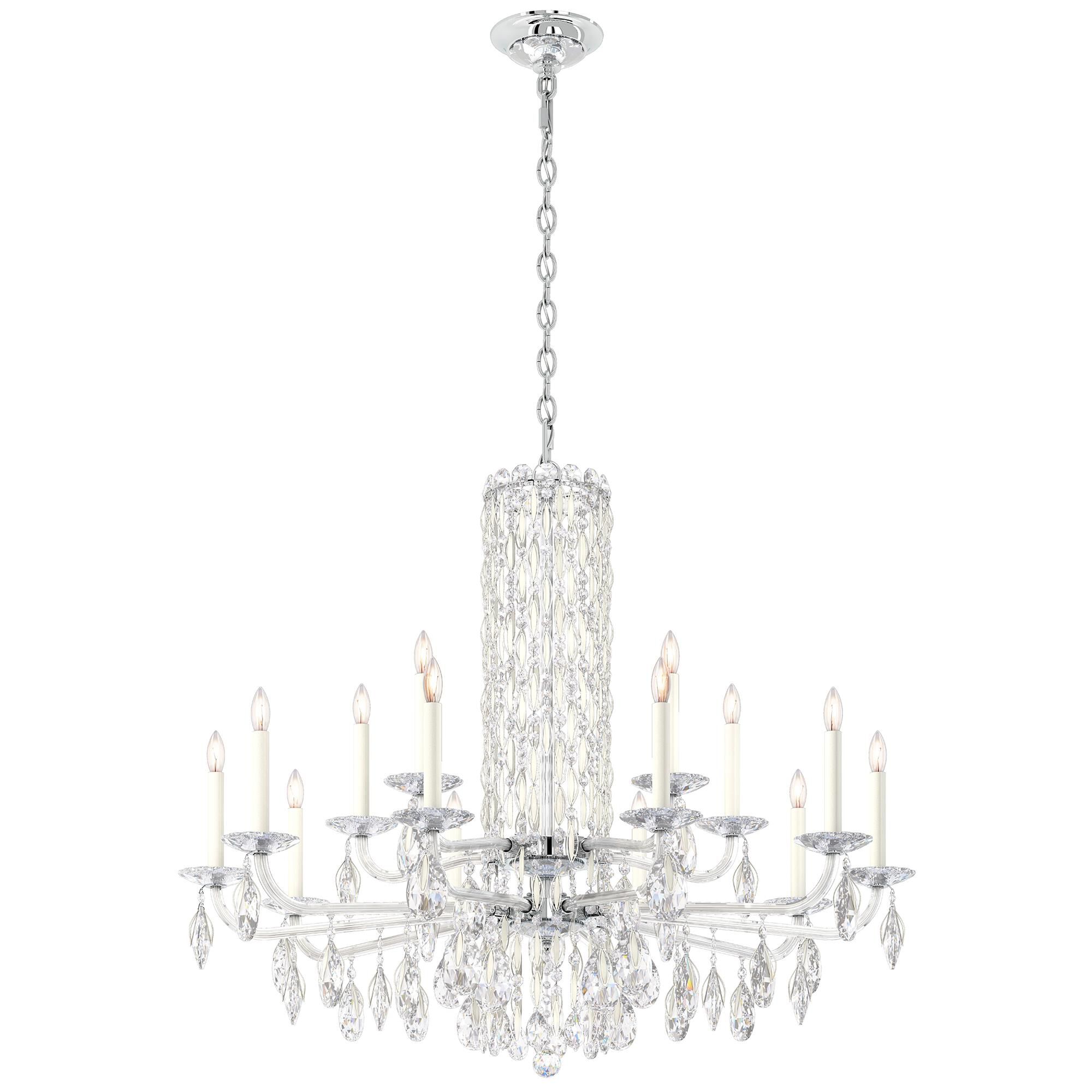 Shown in White finish and Clear Radiance crystal