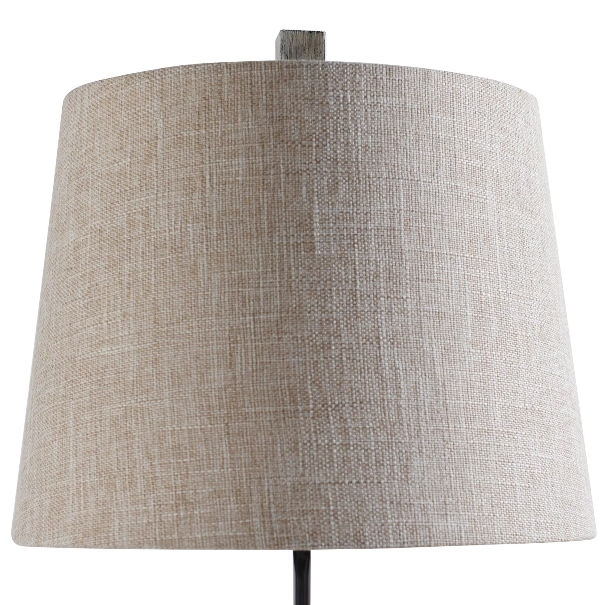 Shown in White, White Wash, Gray, Beige finish and Heathered Oatmeal Polyester Fabric shade