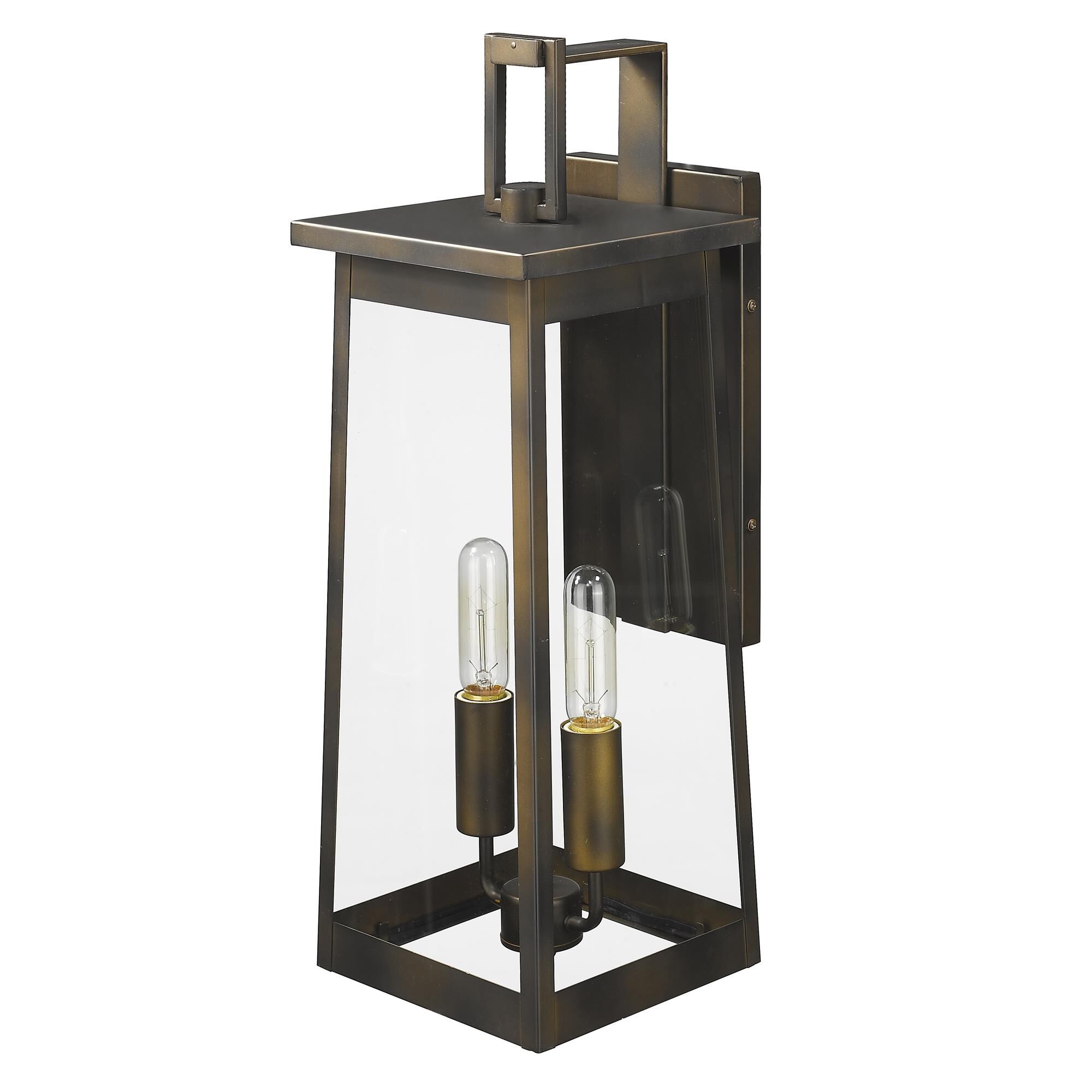 Shown in Oil-Rubbed Bronze finish and Clear glass and Clear Glass Panels shade