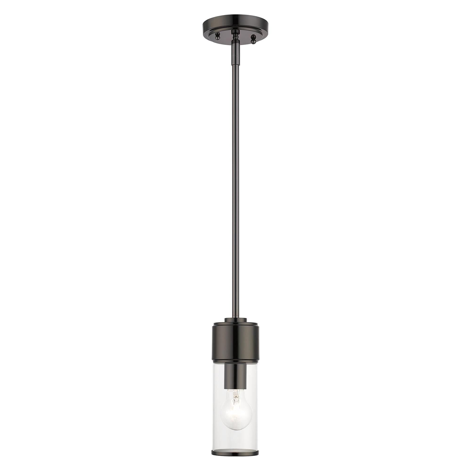 Shown in Black Chrome finish and Clear  glass