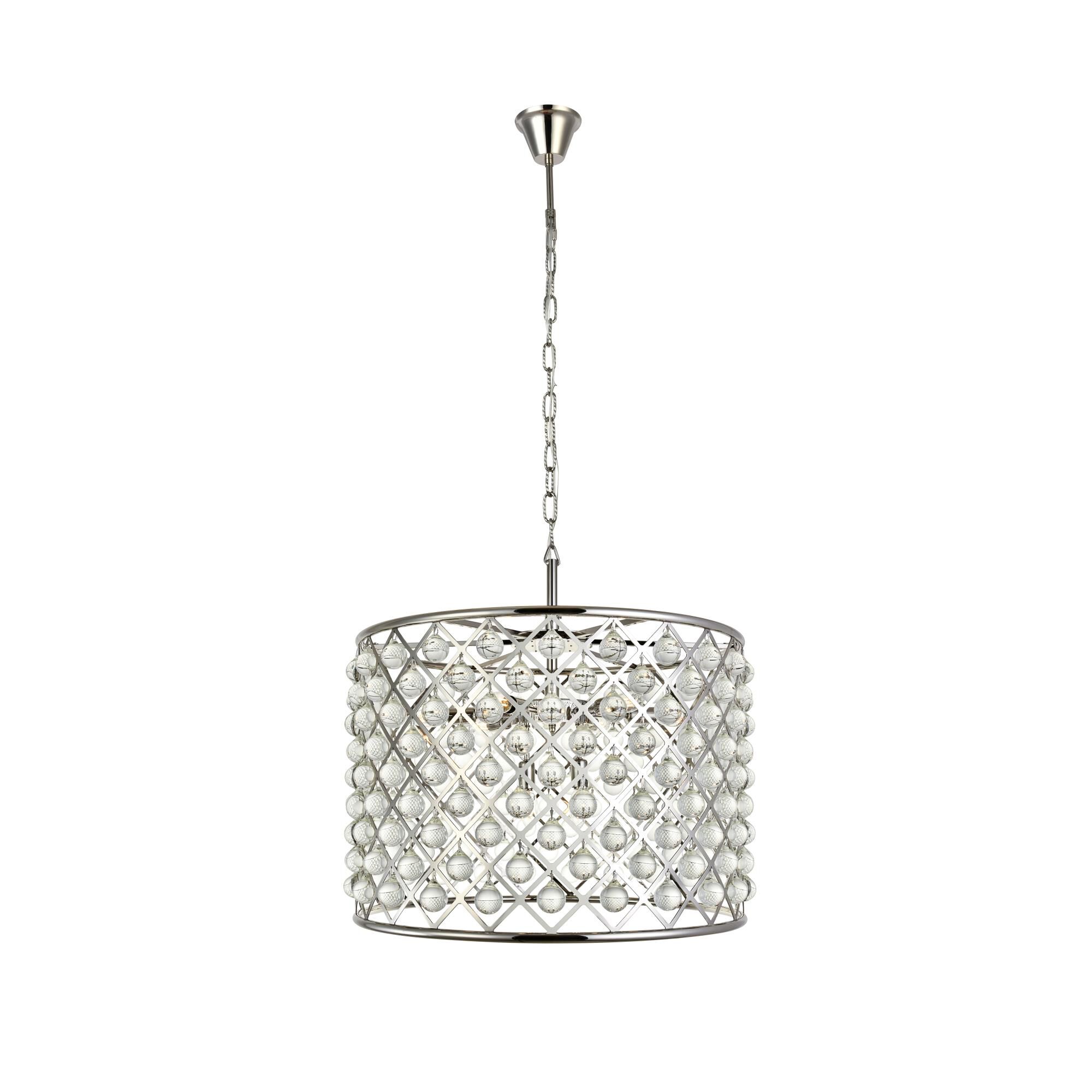 Shown in Polished Nickel finish and Royal Cut crystal and Clear accent