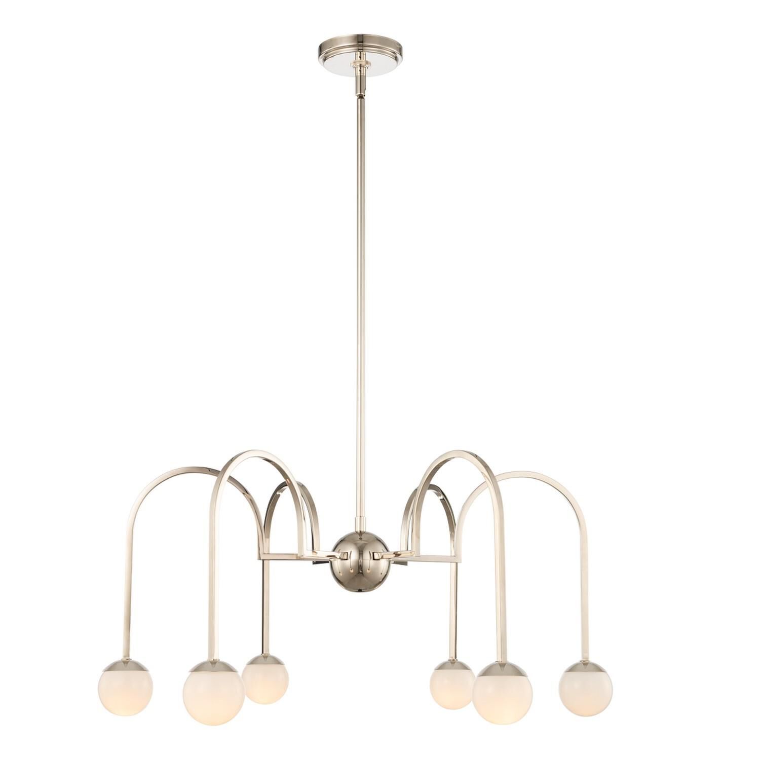 Bistro 28 Inch 6 Light LED Chandelier by Kalco Lighting