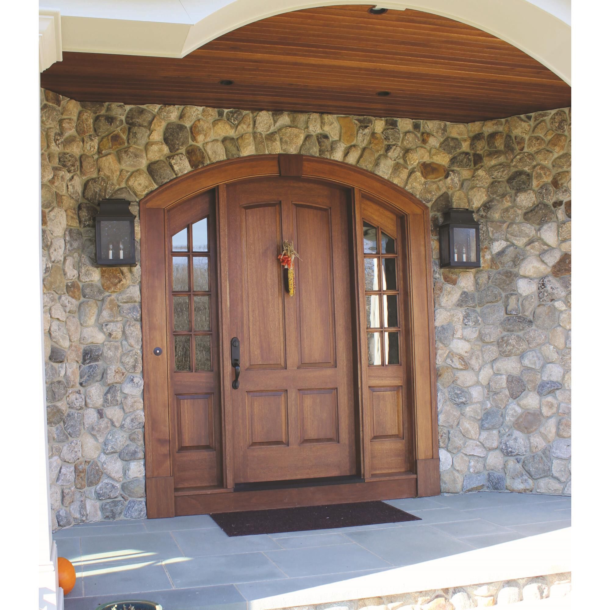 Shown in Dark Brass finish and Clear Seedy glass