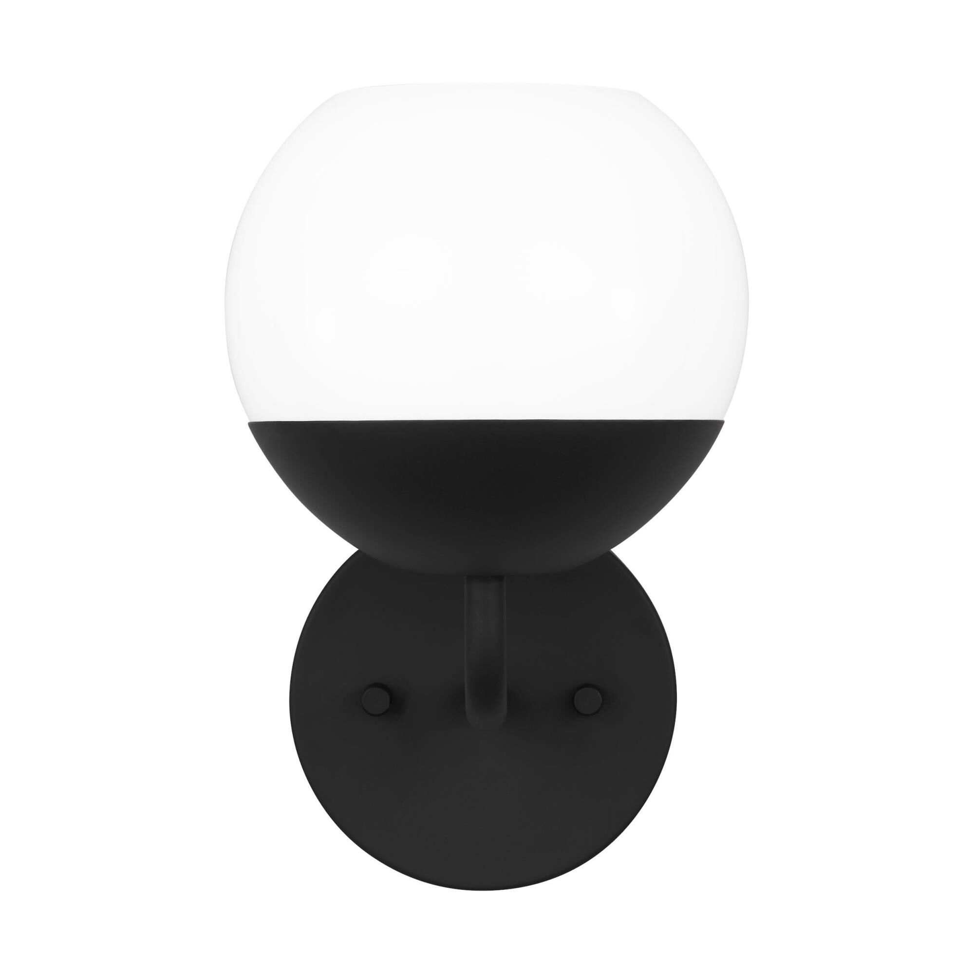 Shown in Midnight Black finish and Milk glass and Milk Glass shade