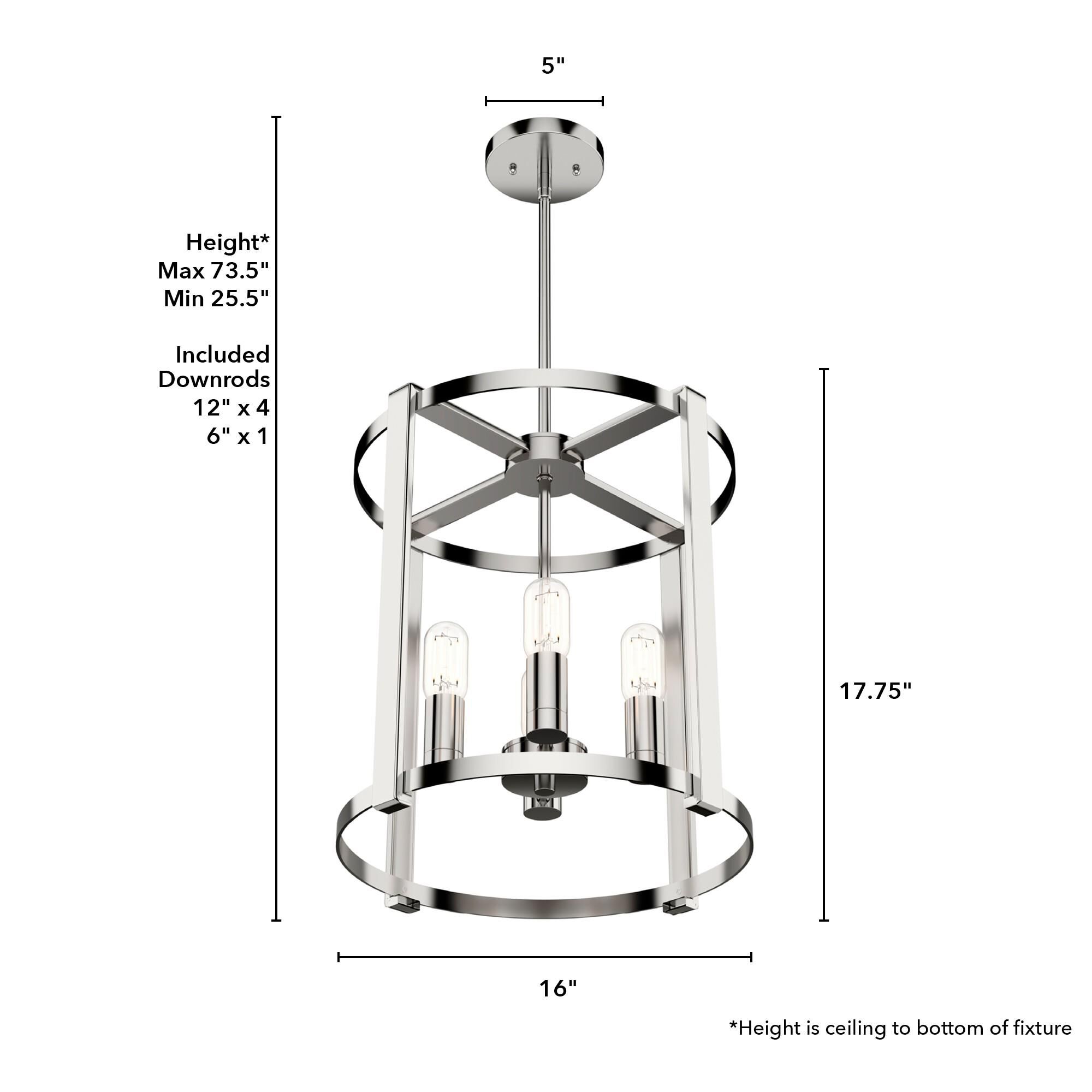 Astwood 16 Inch 4 Light Mini Chandelier by Hunter Fan
