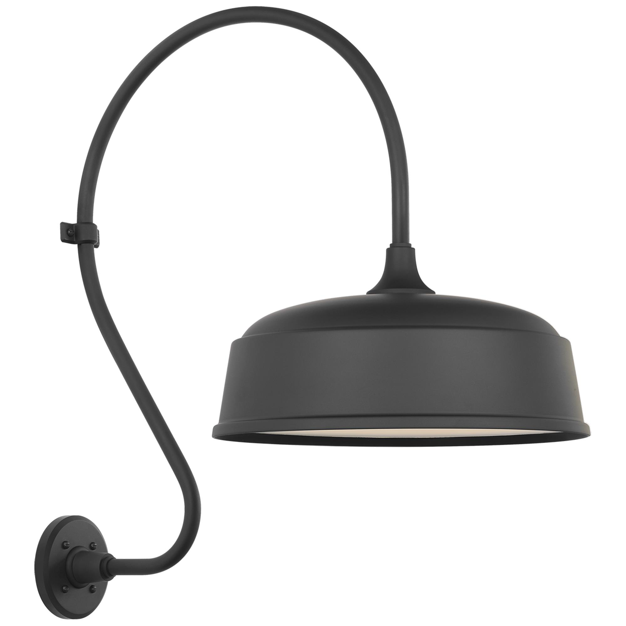 Shown in Matte Black finish and Black shade