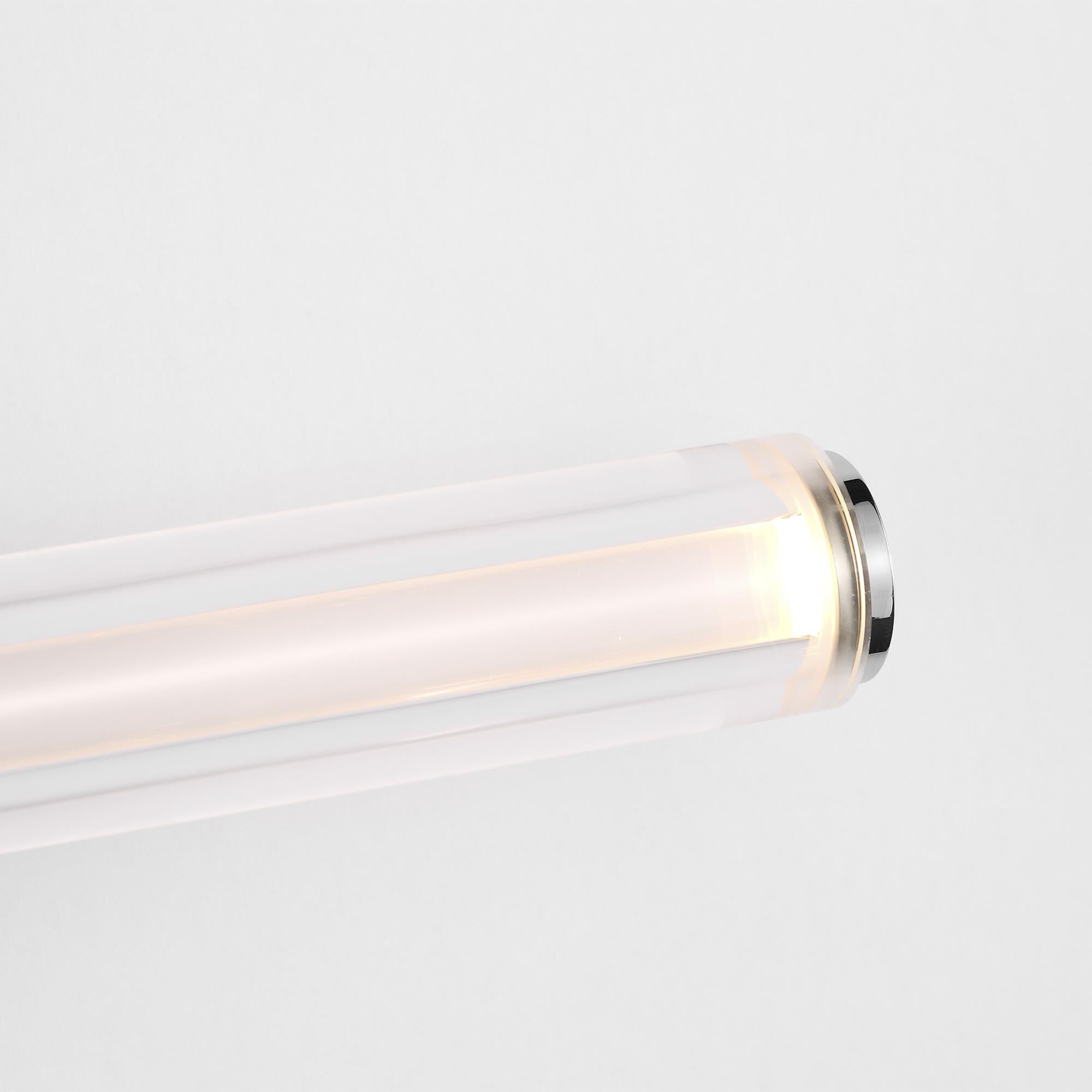 Shown in Chrome finish and Clear Acrylic glass