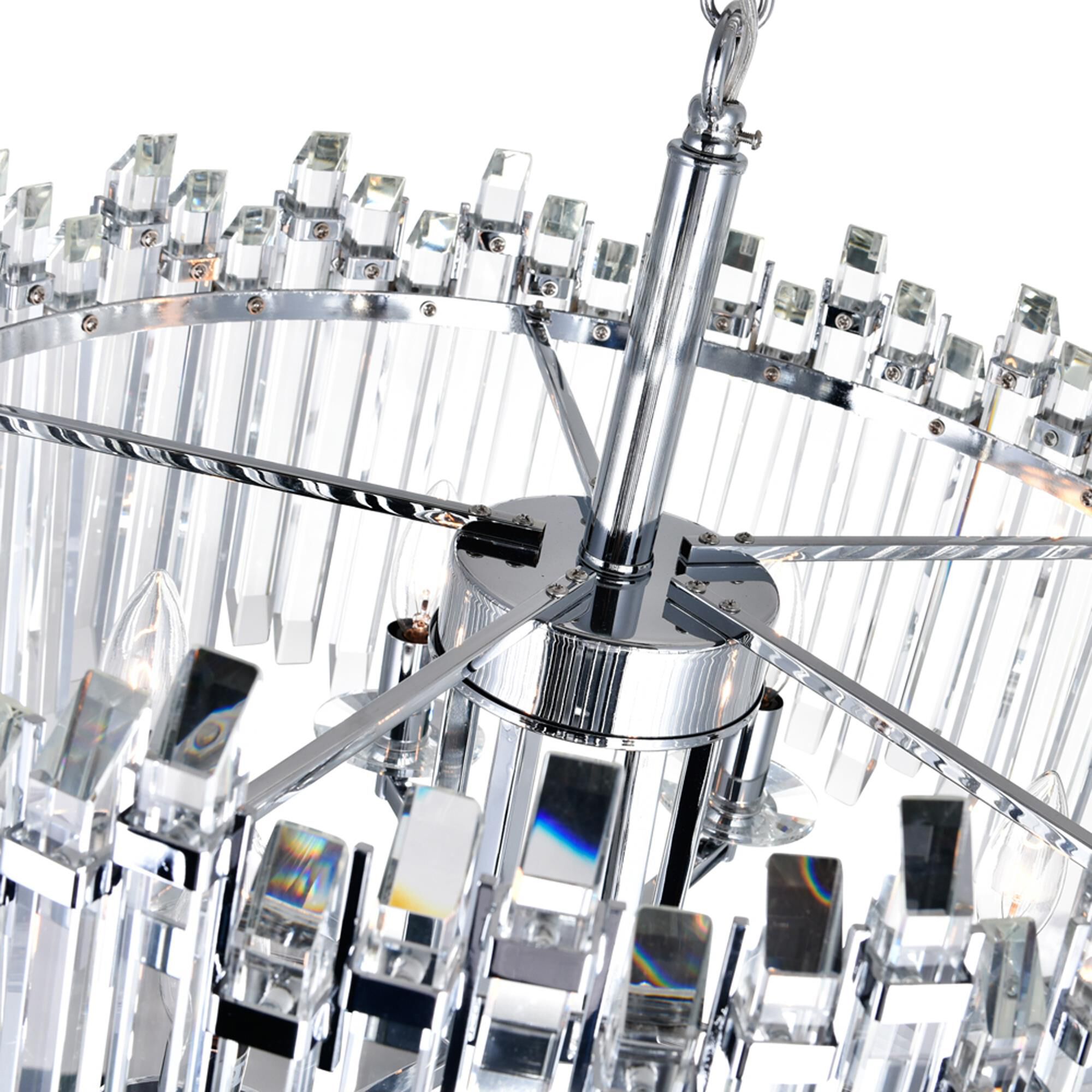 Shown in Chrome finish and K9 Clear crystal