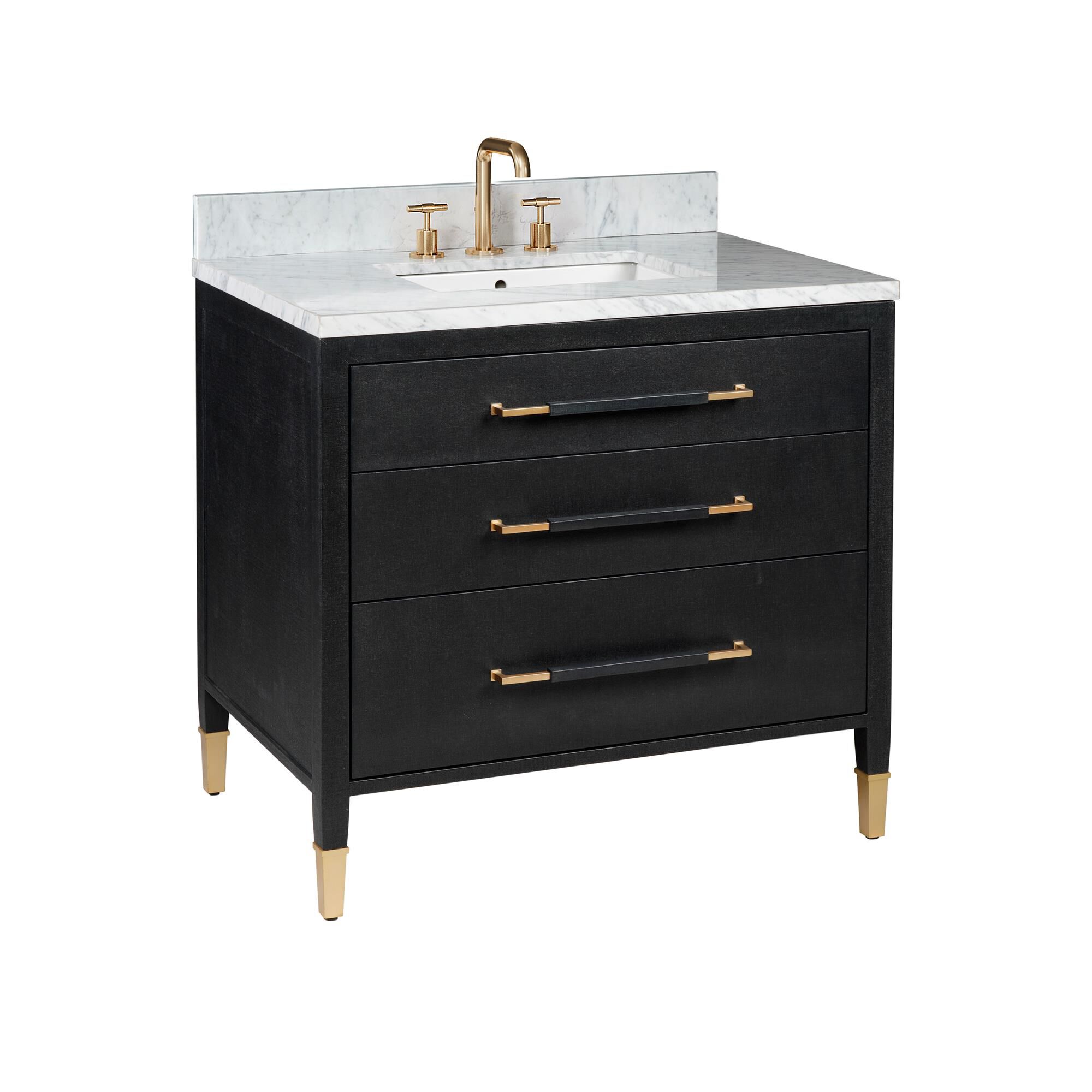Shown in Black Lacquered Linen, Natural, White, Champagne finish