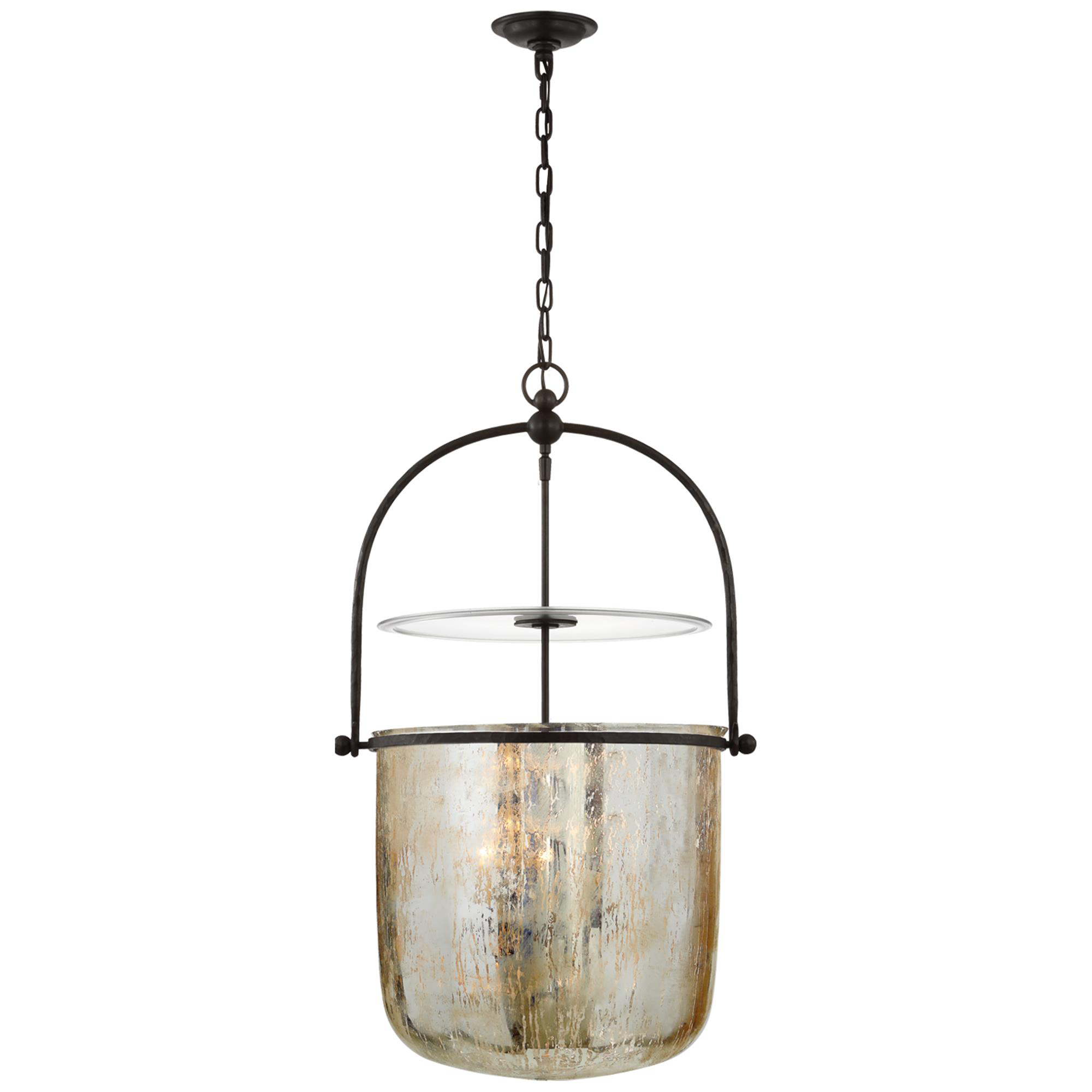 Shown in Aged Iron finish and Mercury glass